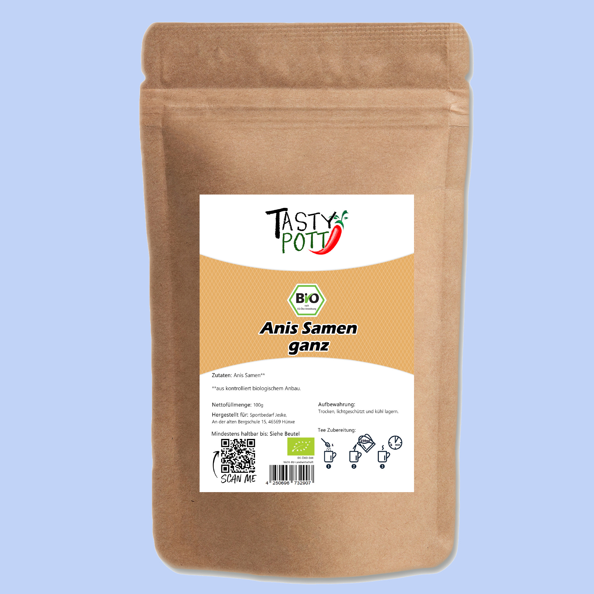 Bio Anis Samen ganz 100g – Aromatisch für Tee & Küche Ganze Bio Anissamen für Tee, Backen & Gewürzmischungen