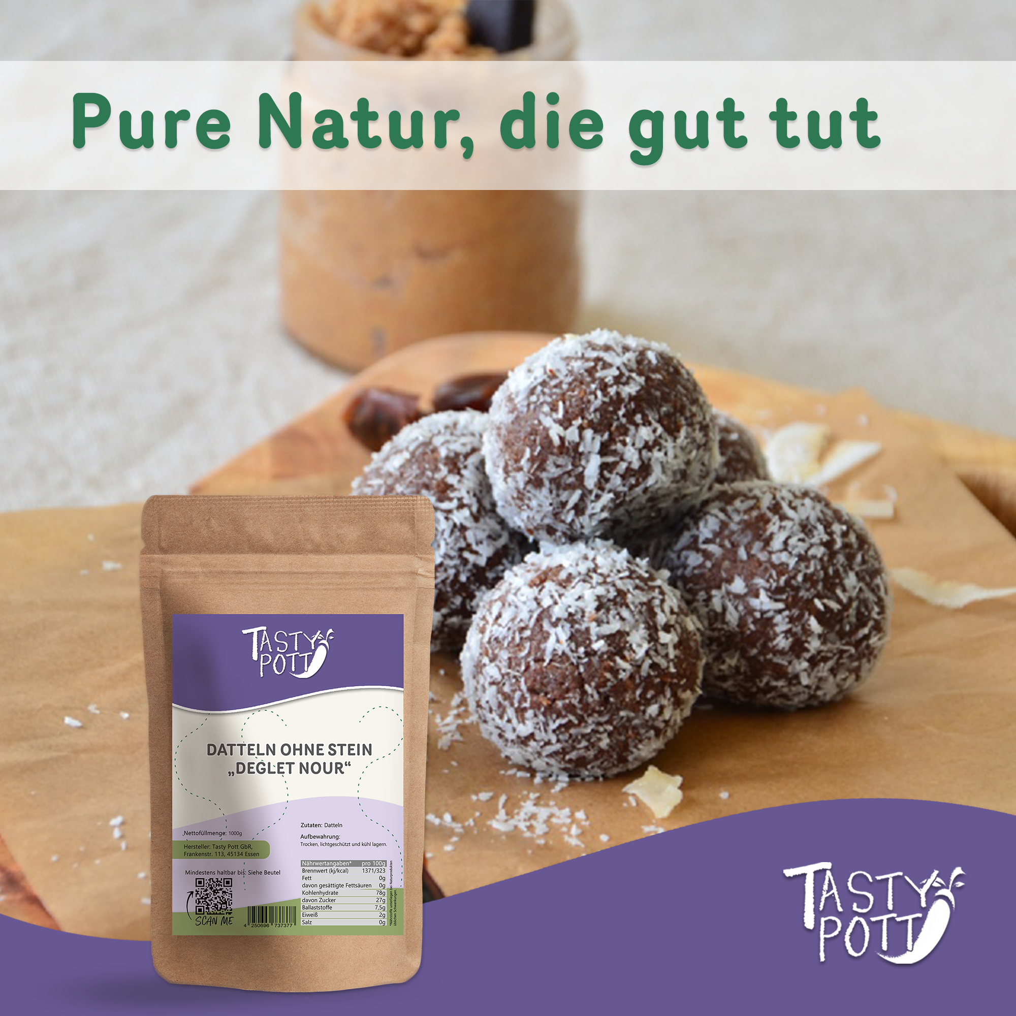 Deglet Nour Datteln getrocknet & entsteint 1kg