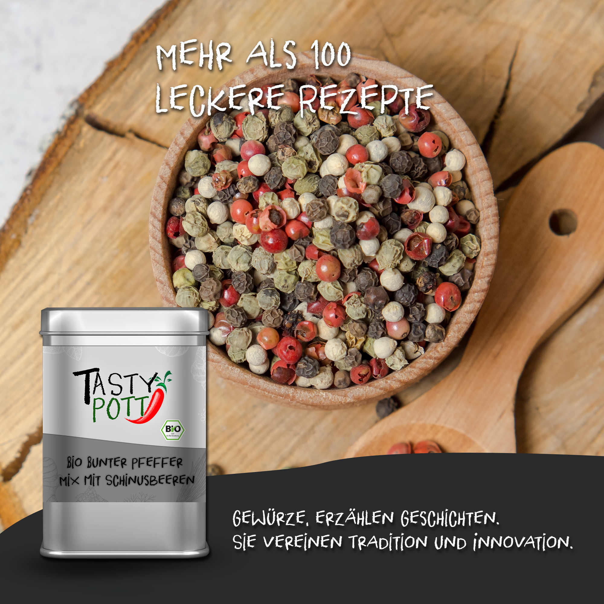 Bio Bunte Pfeffermischung 60g Dose