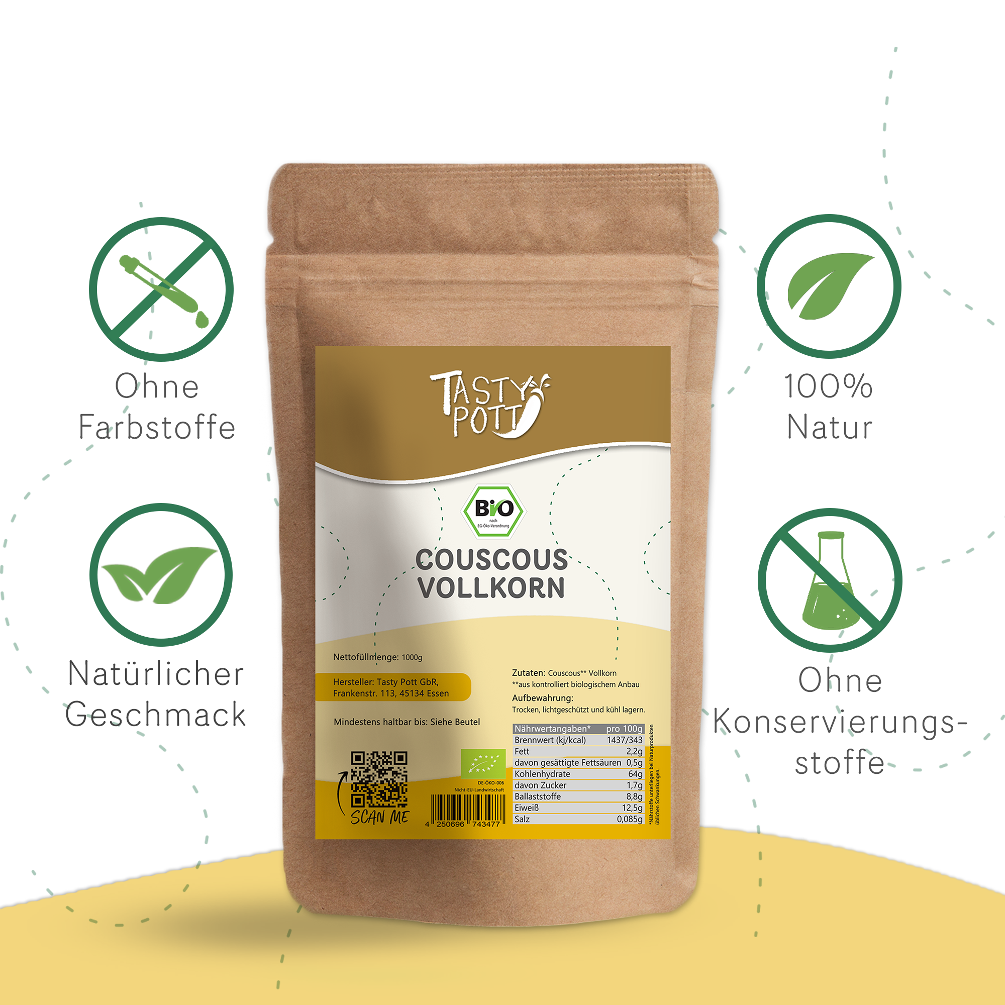 Bio Vollkorn Couscous 1kg