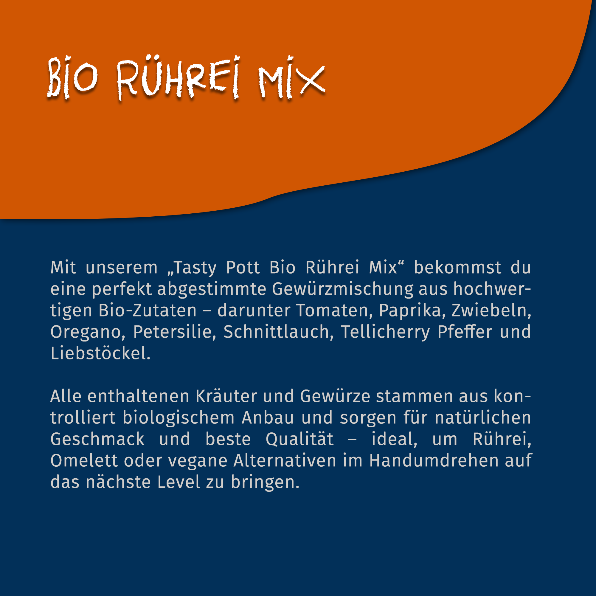 Bio Rührei Mix - Gewürzmischung - 80g Dose von Tasty Pott 