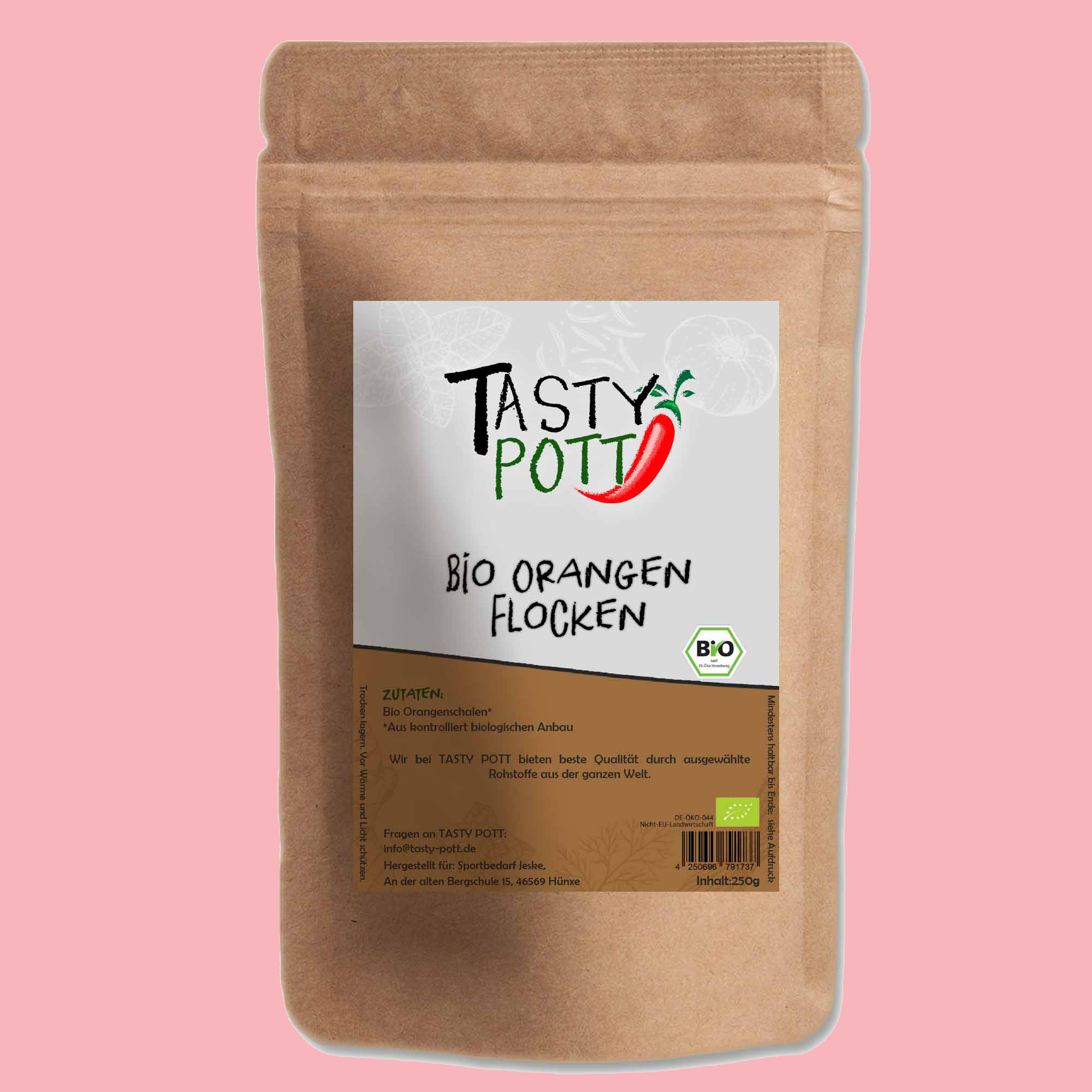 Zitruswürze in Flockenform für Tee & Gebäck – 250g Beutel