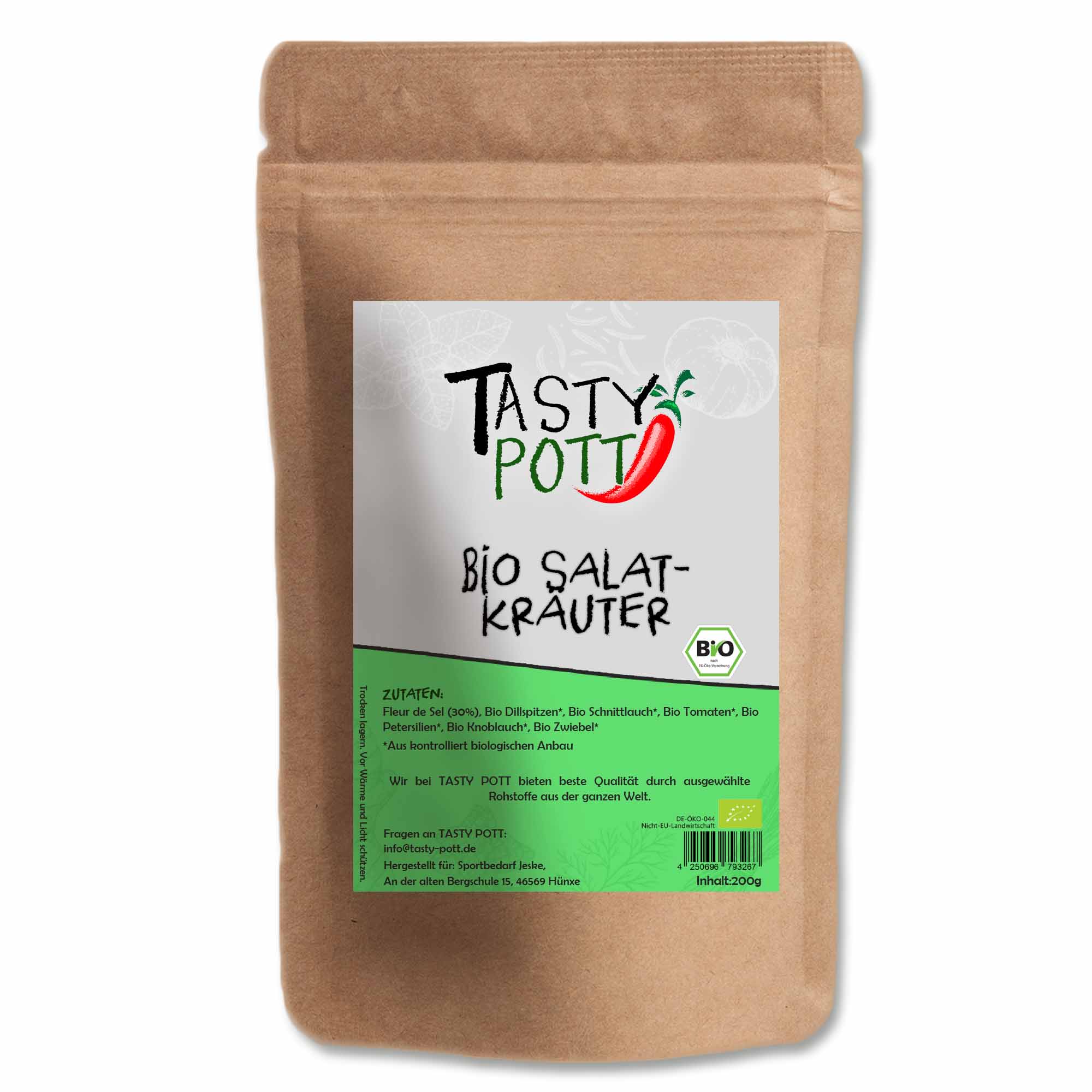 Salatkräuter Bio - Gewürz für deinen Salat - 200g Beutel Tasty Pott