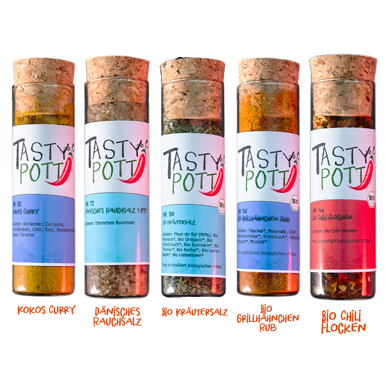 Tasty Pott Kennenlern-Box – 5 Gewürze