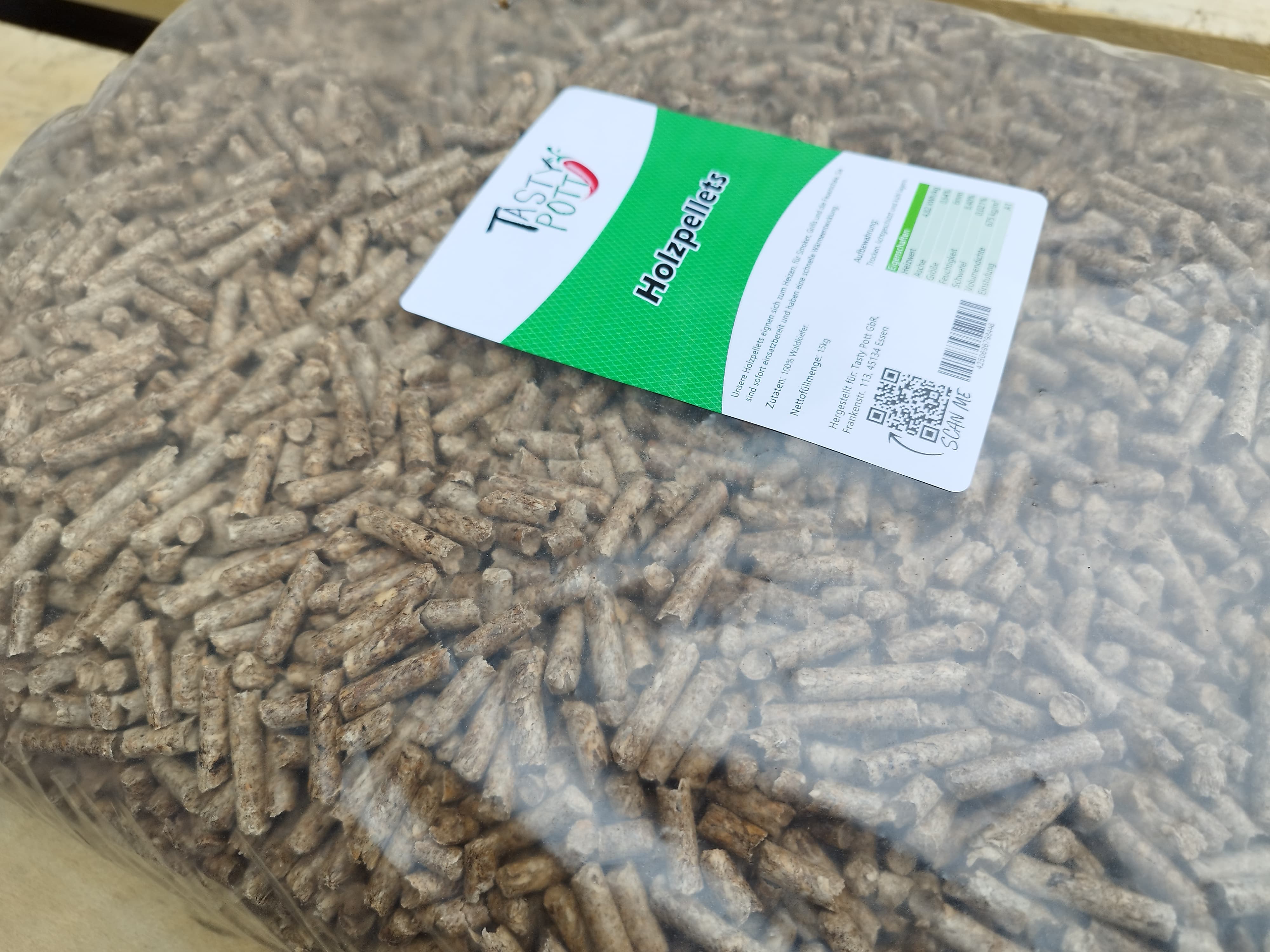 Tasty Pott Holzpellets 15Kg| Grillen, Smoken, Heizen und für die Feuerschale | Pellets aus Holz |