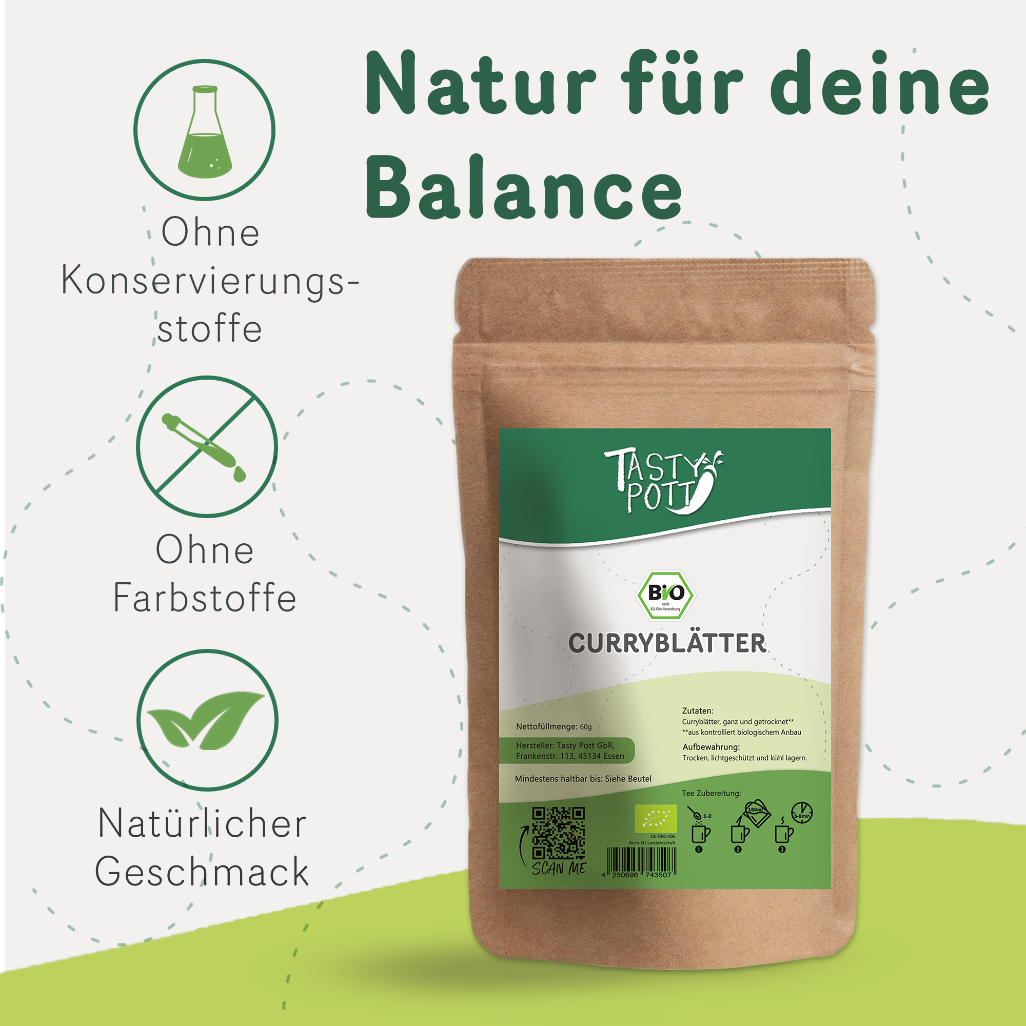 Bio Curryblätter ganz & getrocknet 60g   