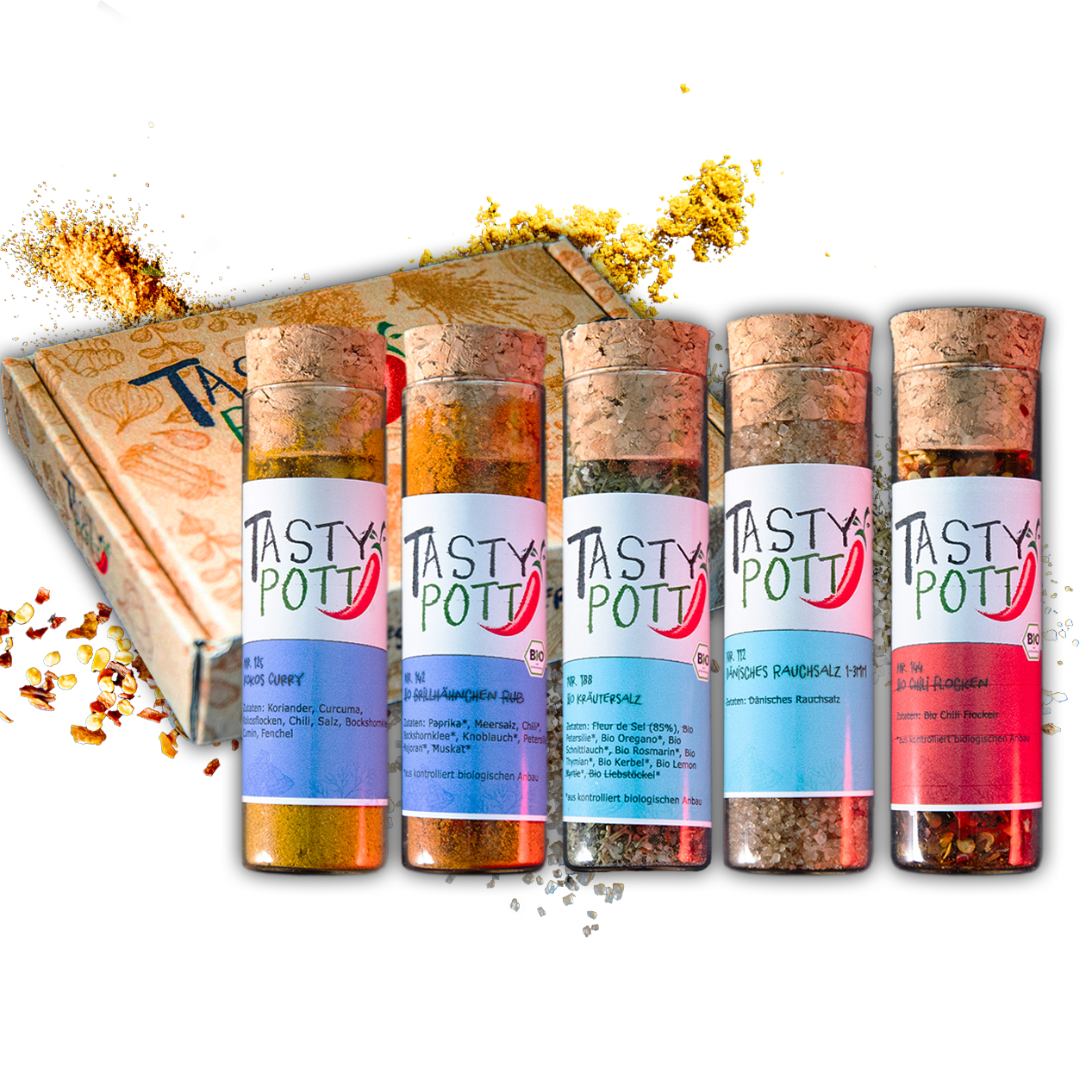 Tasty Pott Kennenlern-Box – 5 Gewürze