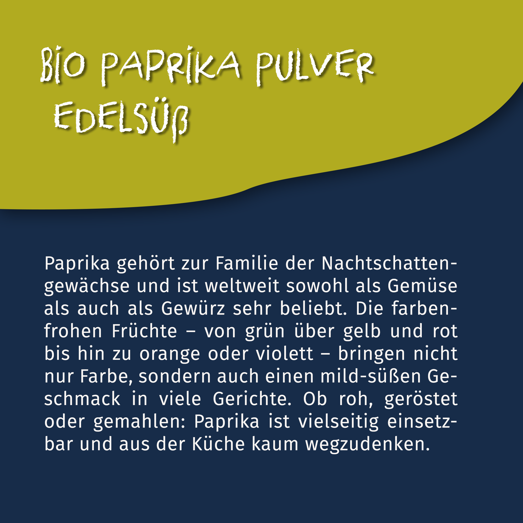 Bio Paprikapulver edelsüß - Paprika edelsüß gemahlen in Bio Qualität - 250g Beutel 