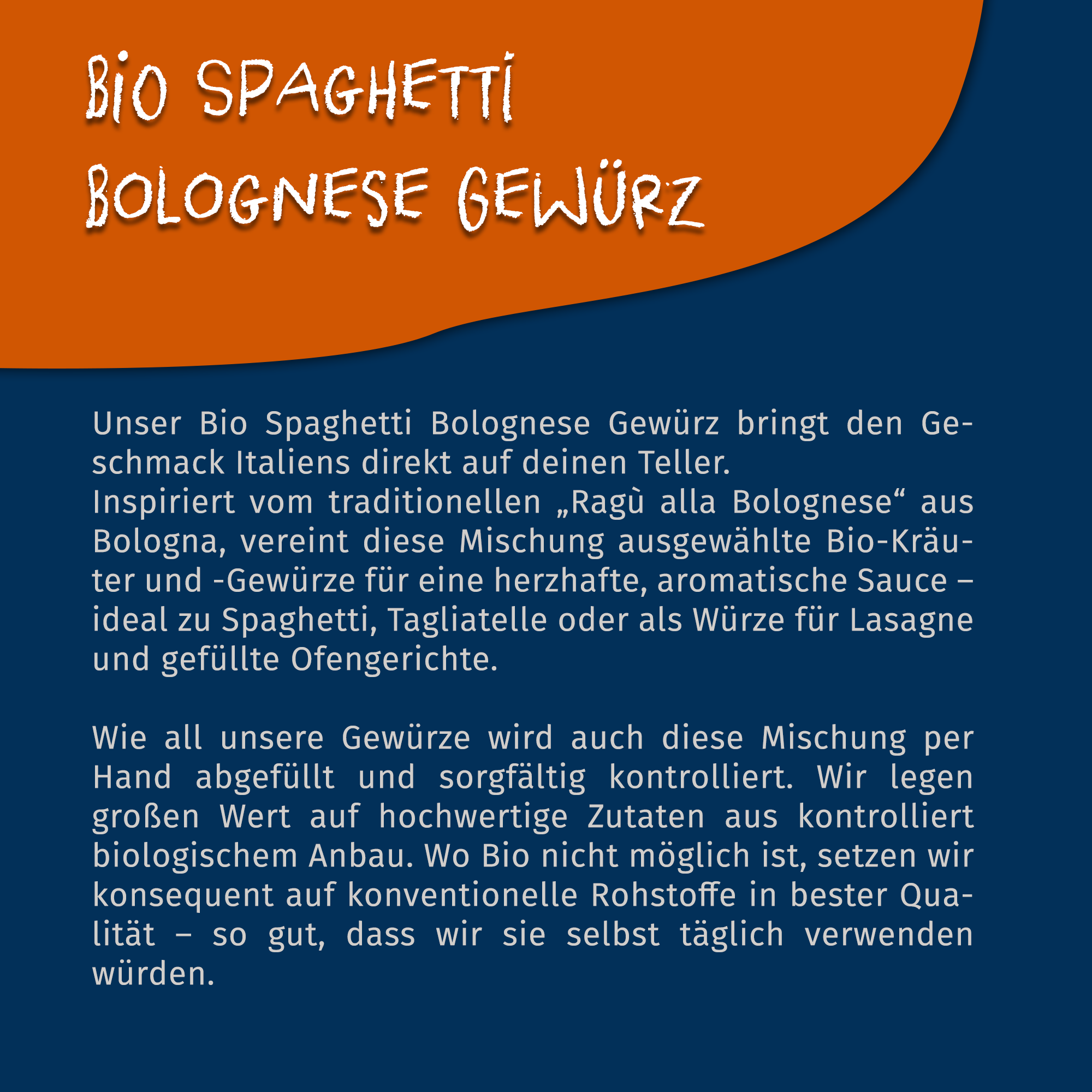 Tasty Pott Bio Bolognese Gewürz 80g Gewürzmischungen