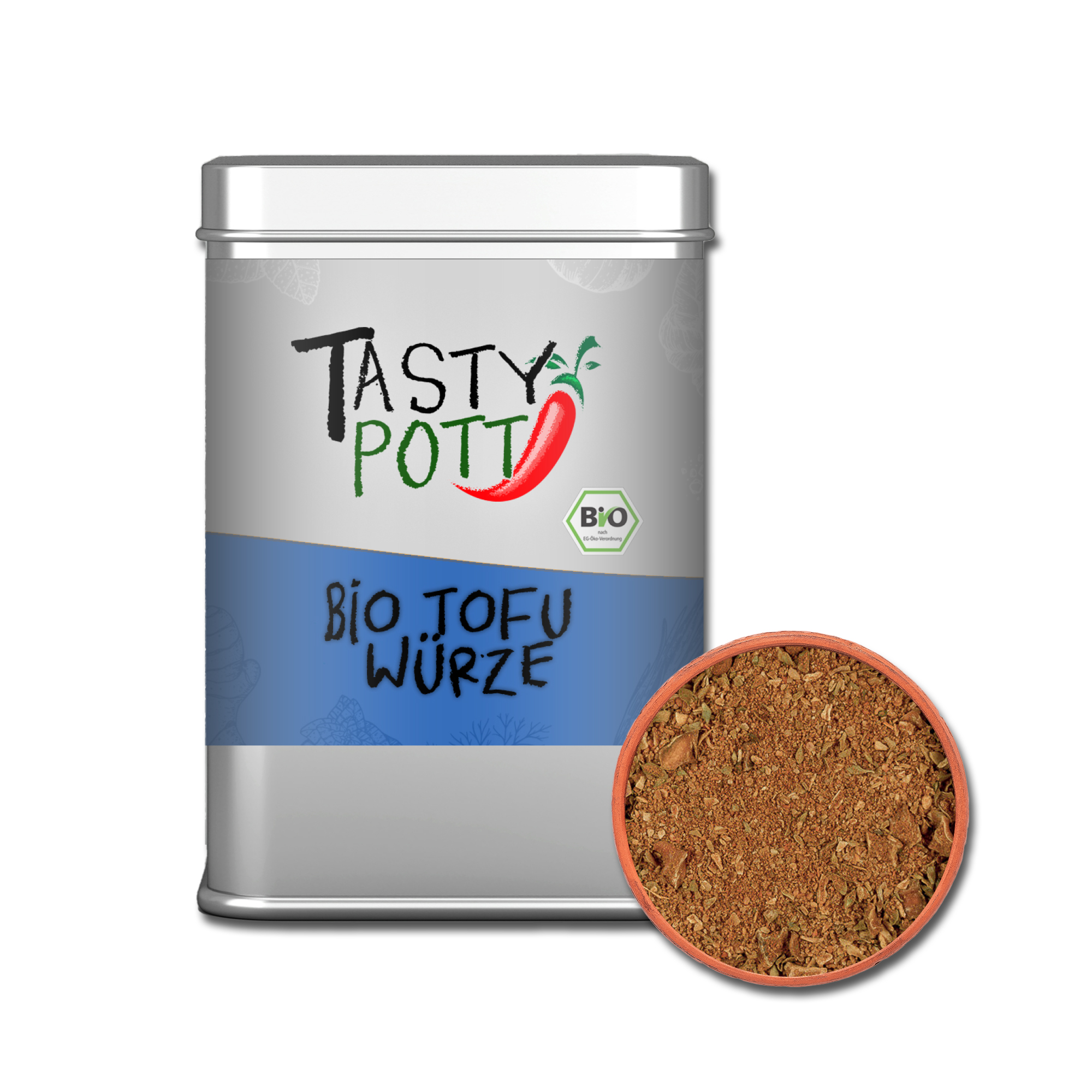 Tofu Gewürz Bio | Tofugewürz - Gewürzzubereitung 100g Dose Tasty Pott