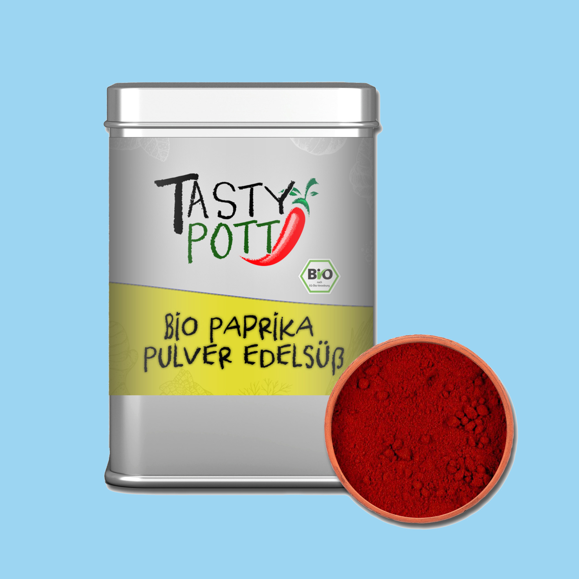 Bio Paprika Pulver edelsüß - Paprikapulver - 100g Dose von Tasty Pott