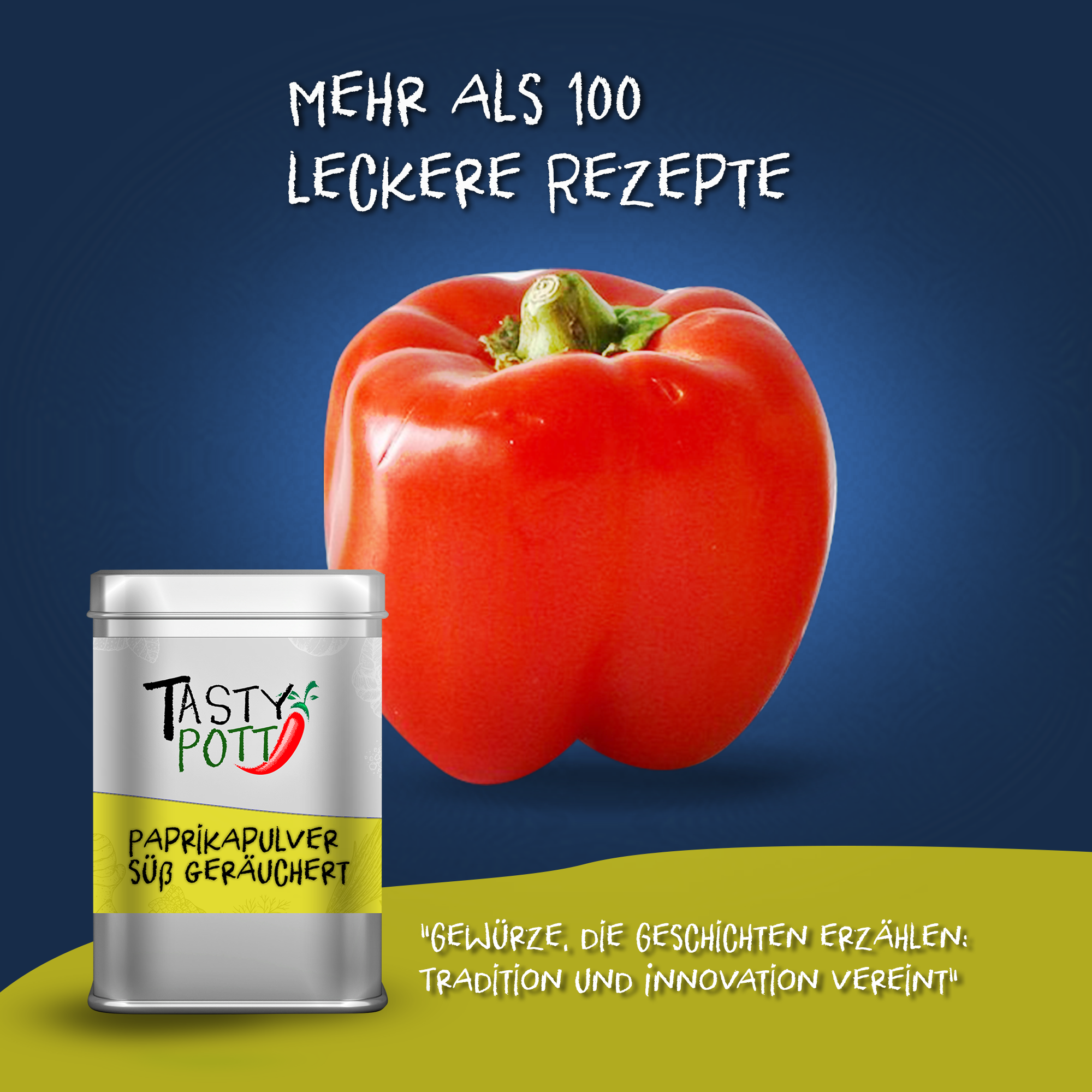 Paprika Pulver geräuchert - geräuchertes Paprikapulver - 250g von Tasty Pott