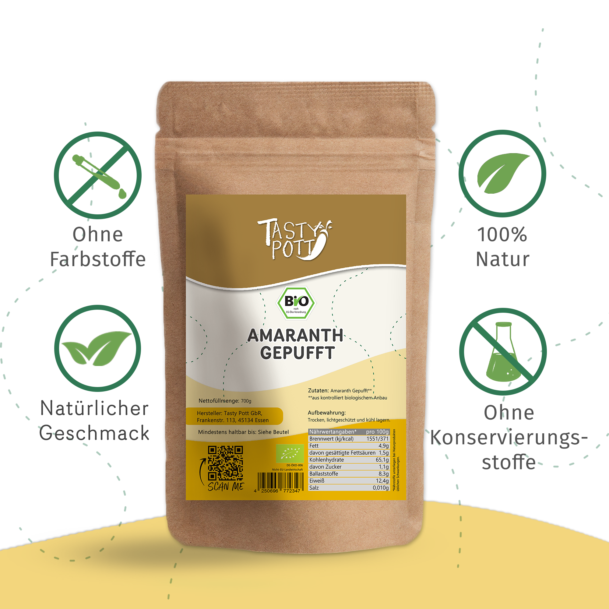 Bio Amaranth gepufft 700g