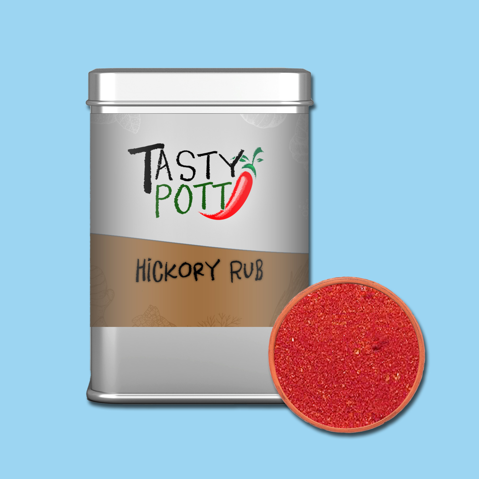 Tasty Pott Hickory Rub 70g Dose Tasty Pott Hickory Rub 70g Dose