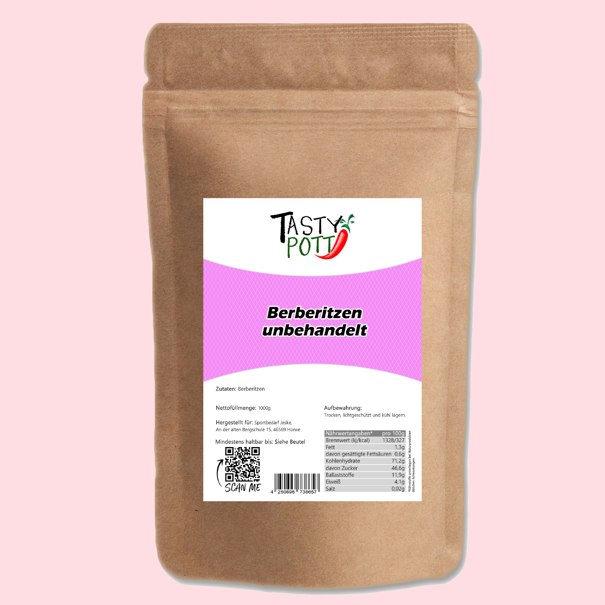 Berberitzen getrocknet 1Kg Beutel von Tasty Pott Berberitzen getrocknet 1Kg Beutel von Tasty Pott