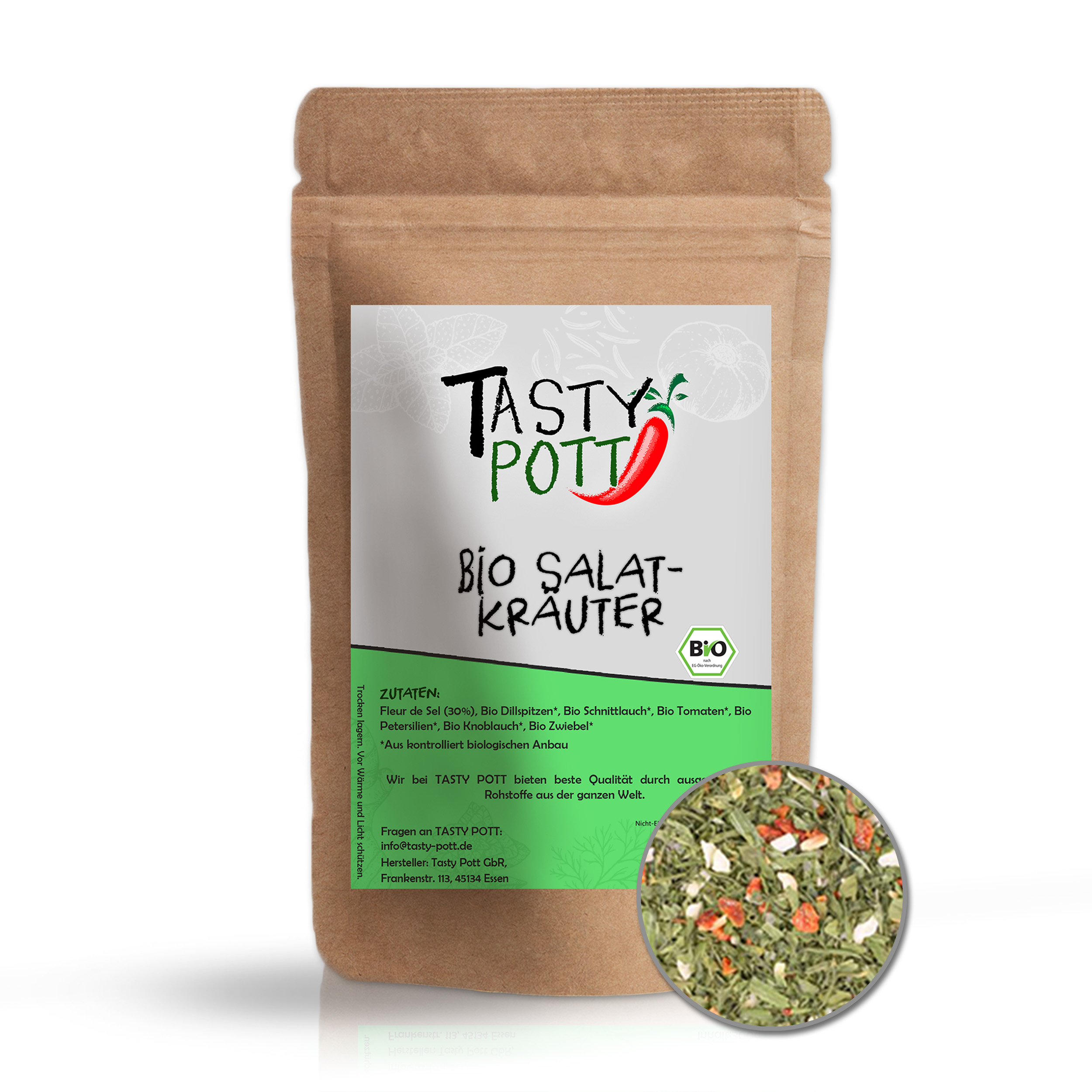 Salatkräuter Bio - Gewürz für deinen Salat - Beutel Tasty Pott