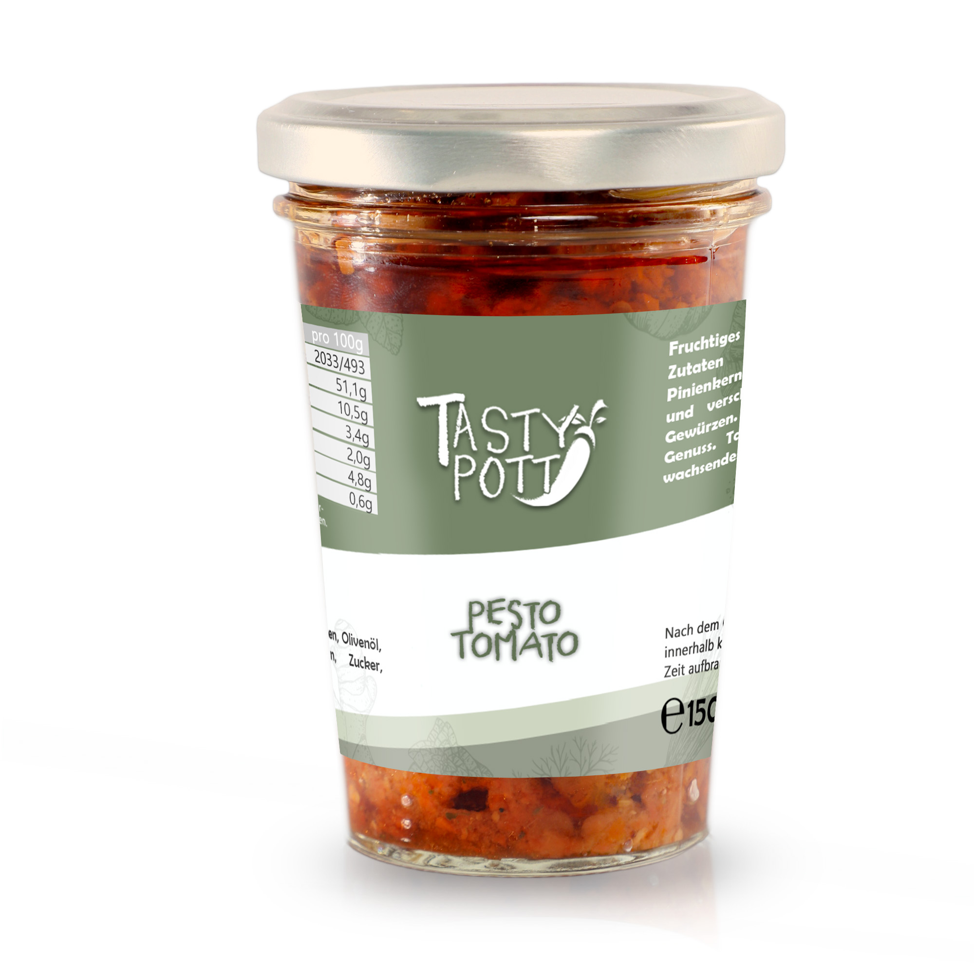 Pesto Tomato - Tomatenpesto  | 150g Glas Tasty Pott  