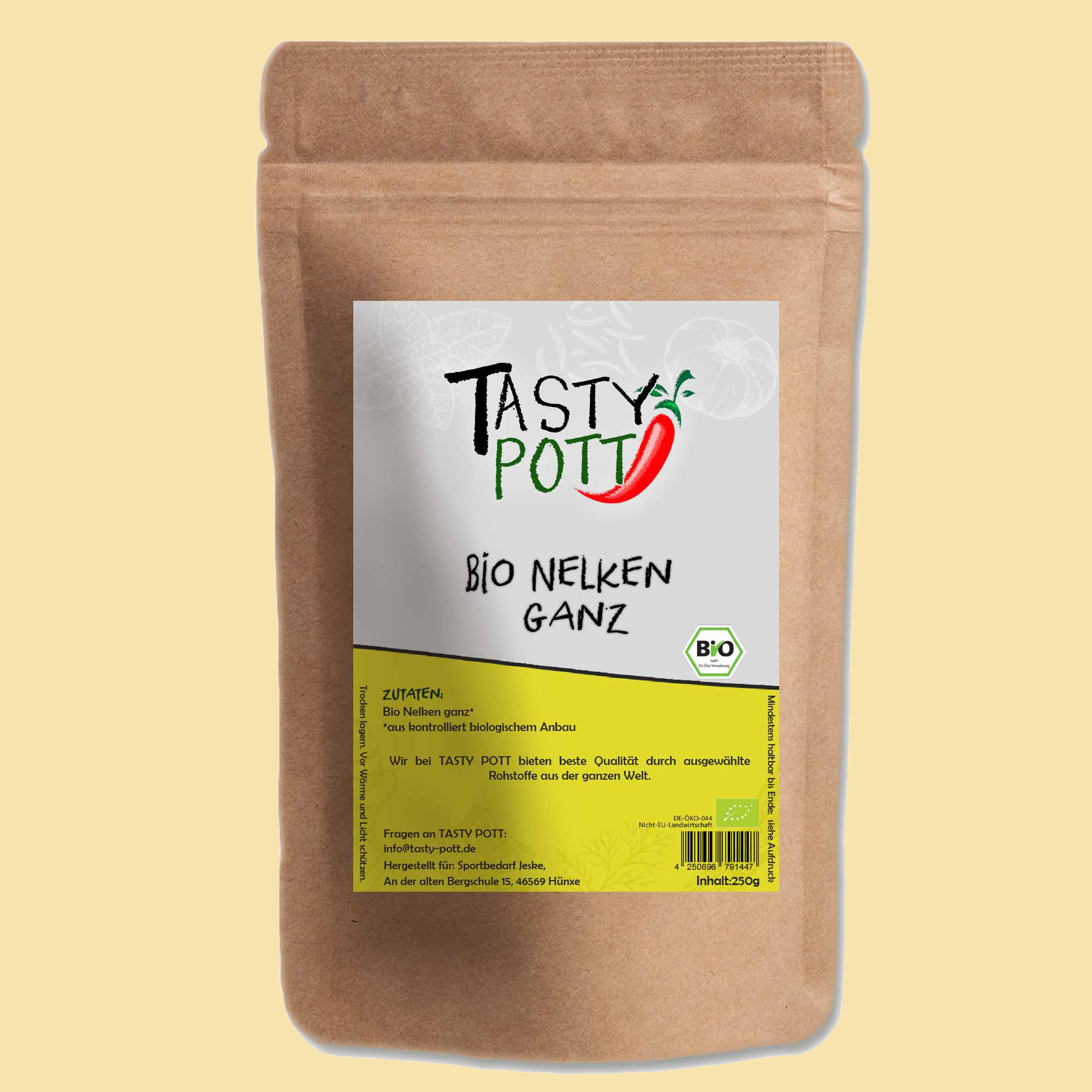Tasty Pott Bio Nelken - ganz - Nachfüllbeutel 30g