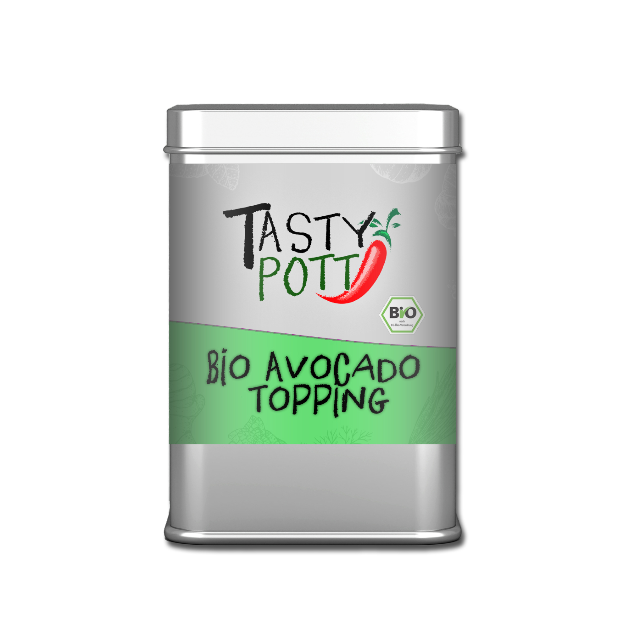 Tasty Pott Bio Avocado Topping – Perfekte Würze in der 80g Dose mit Streueinsatz Tasty Pott Bio Avocado Topping – Perfekte Würze in der 80g Dose mit Streueinsatz