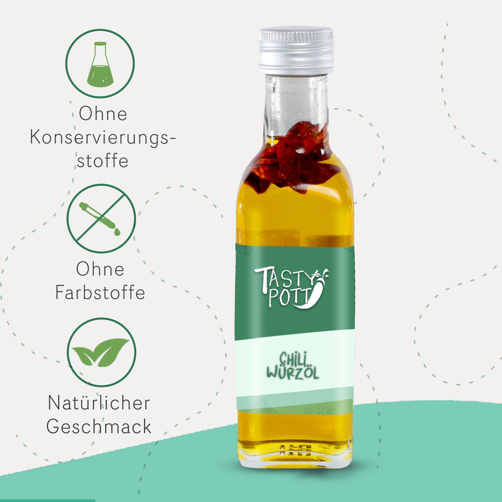 Tasty Pott Chili Würzöl 100ml Flasche