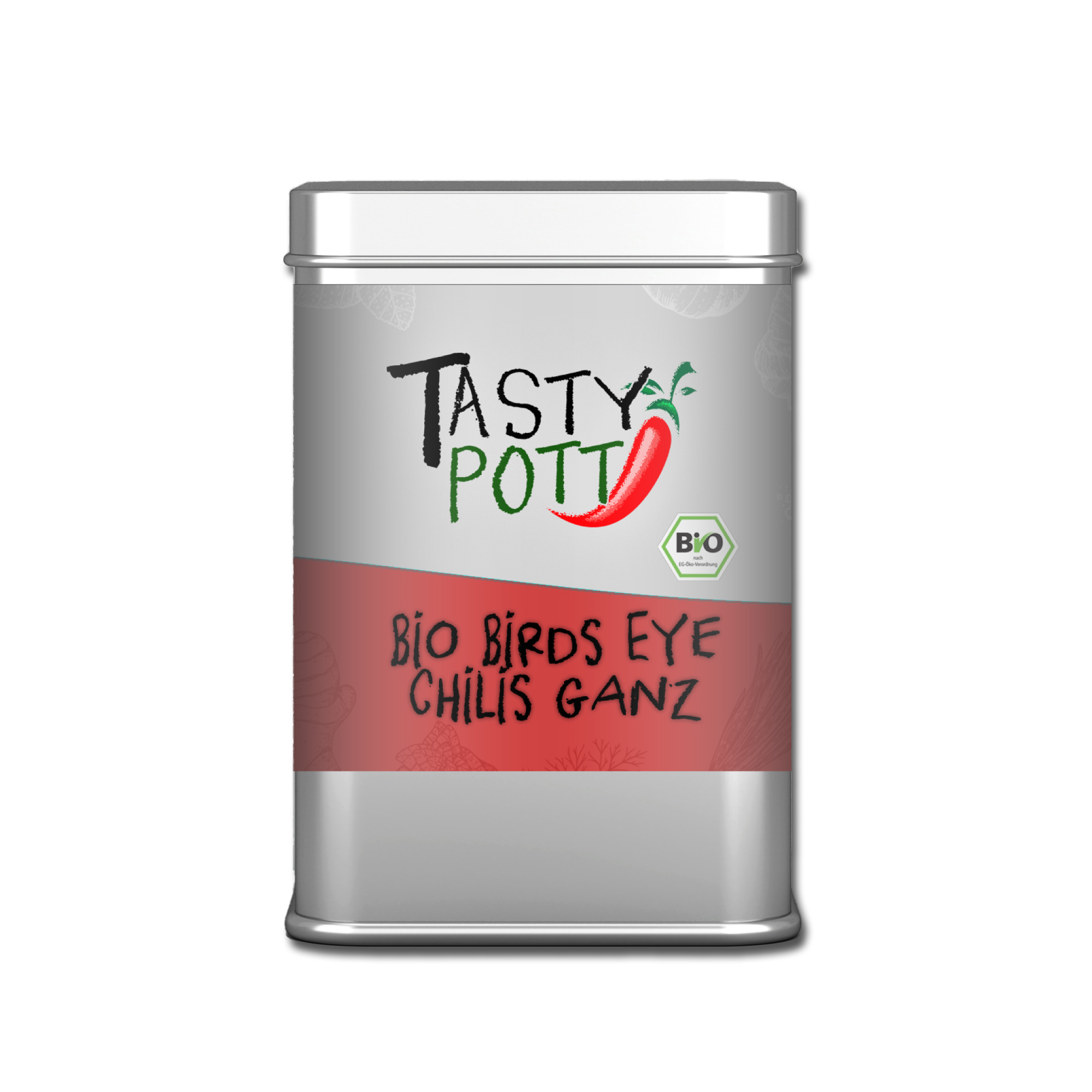 Birds Eye Chili ganz - Bio Qualität - 30g Dose  von Tasty Pott