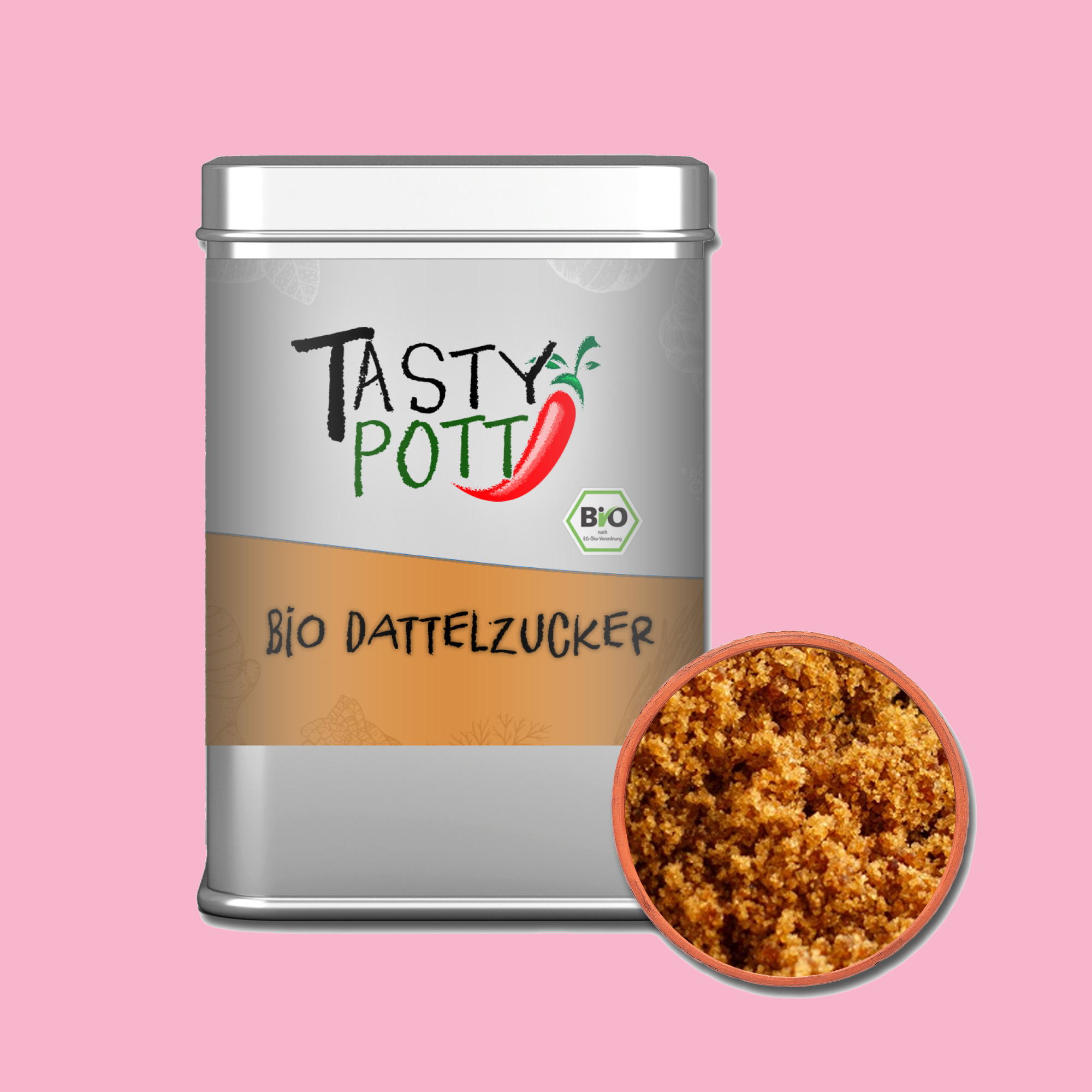 Bio Dattelzucker - 100g Dose Alternative zu Zucker von Tasty Pott