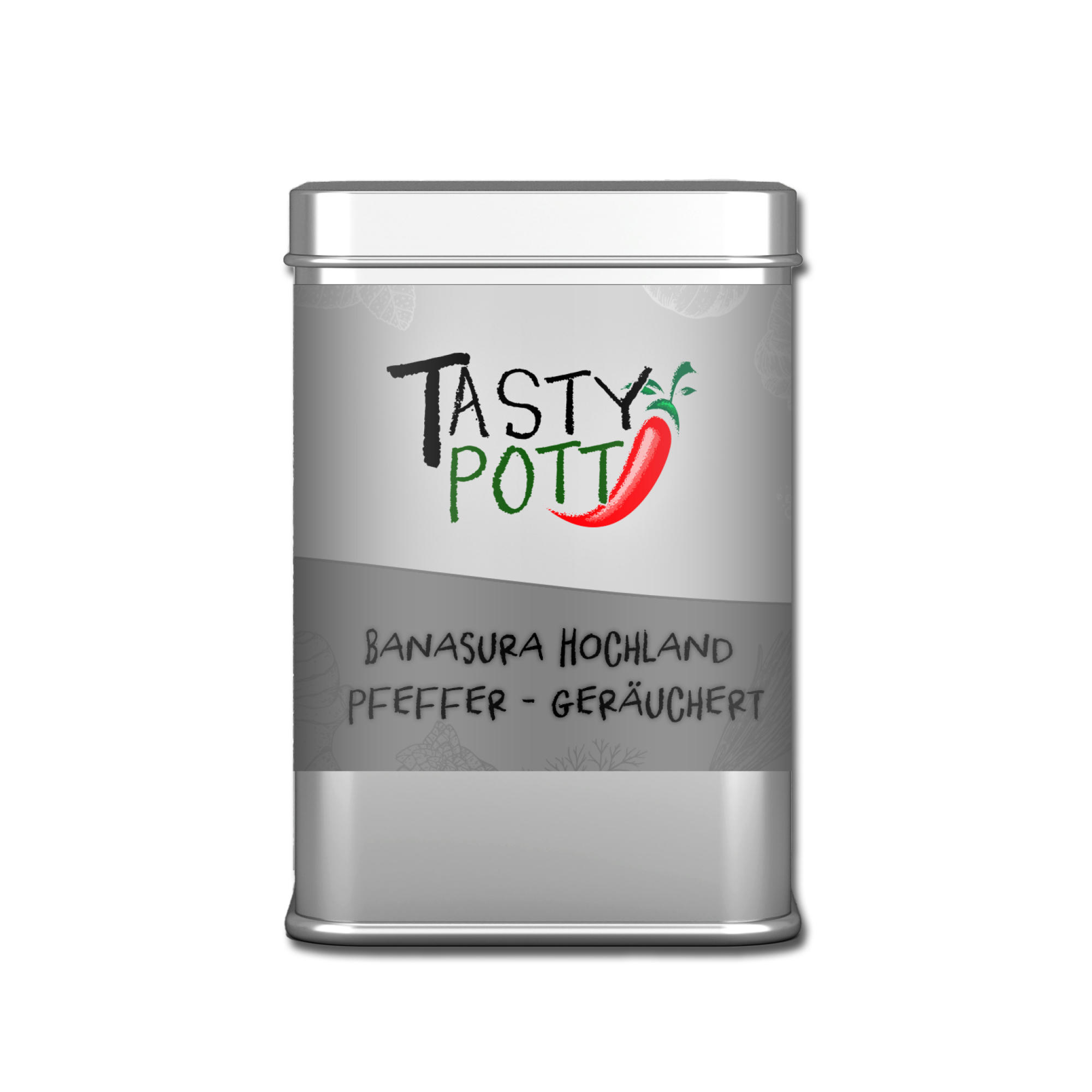 Banasura Pfeffer - Banasura Hochlandpfeffer geräuchert 80g Dose - Tasty Pott