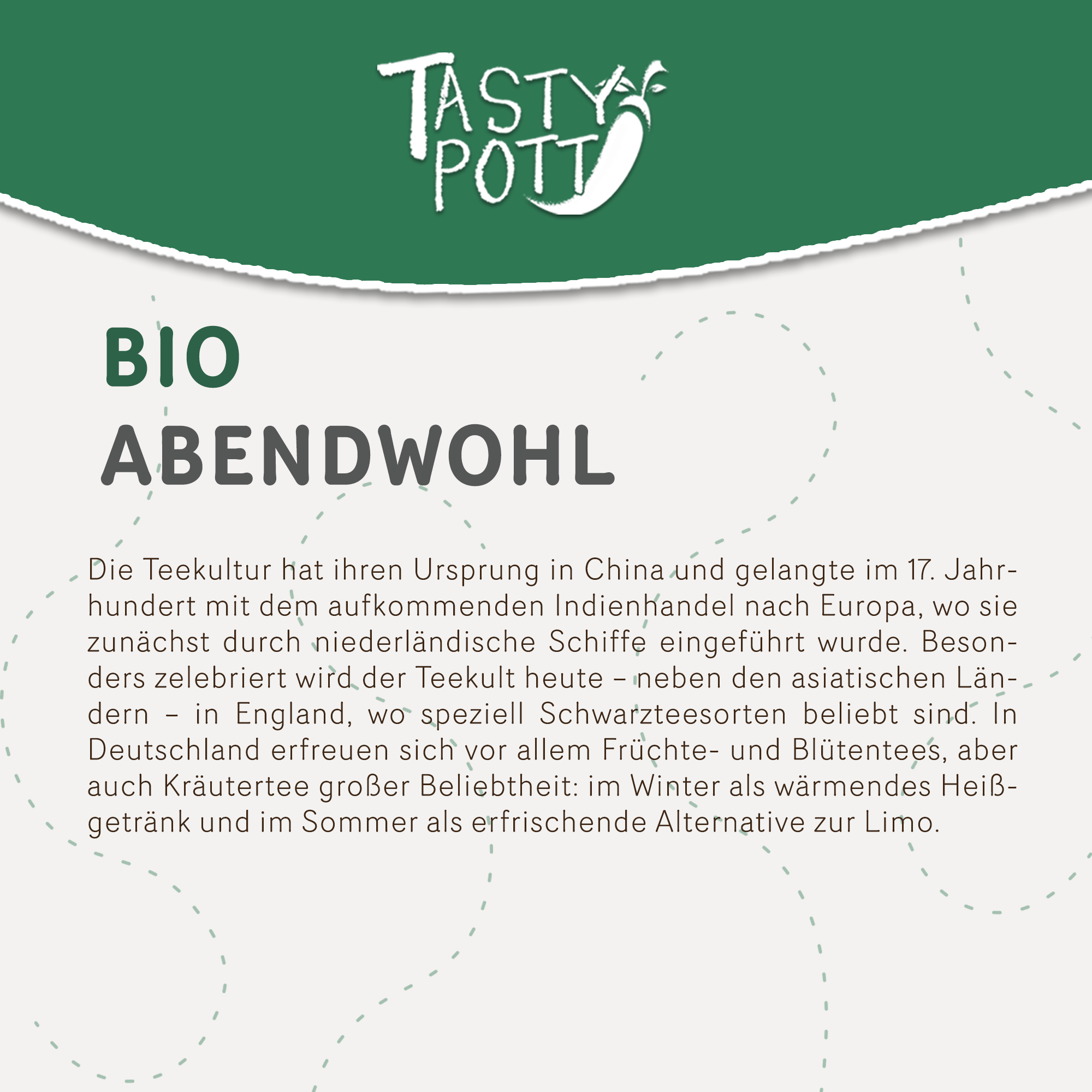 Tasty Pott Bio Abendwohl Tee 20g Dose Tasty Pott Bio Abendwohl Tee 20g Dose