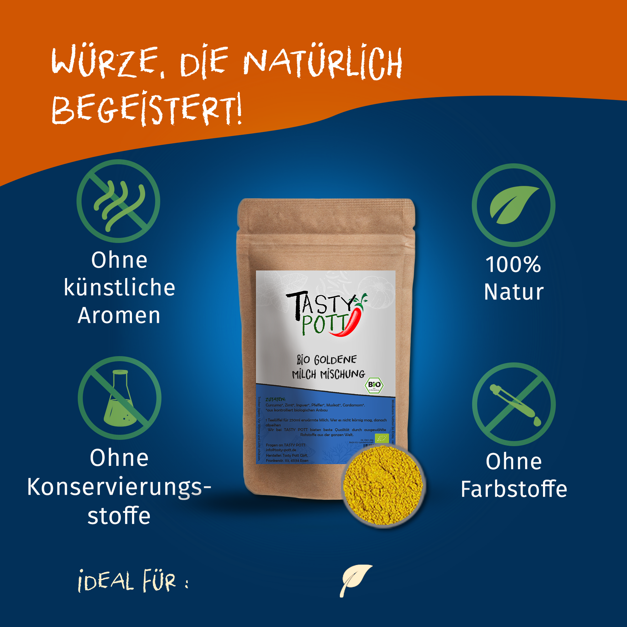 Bio Goldene Milch Gewürzmischung