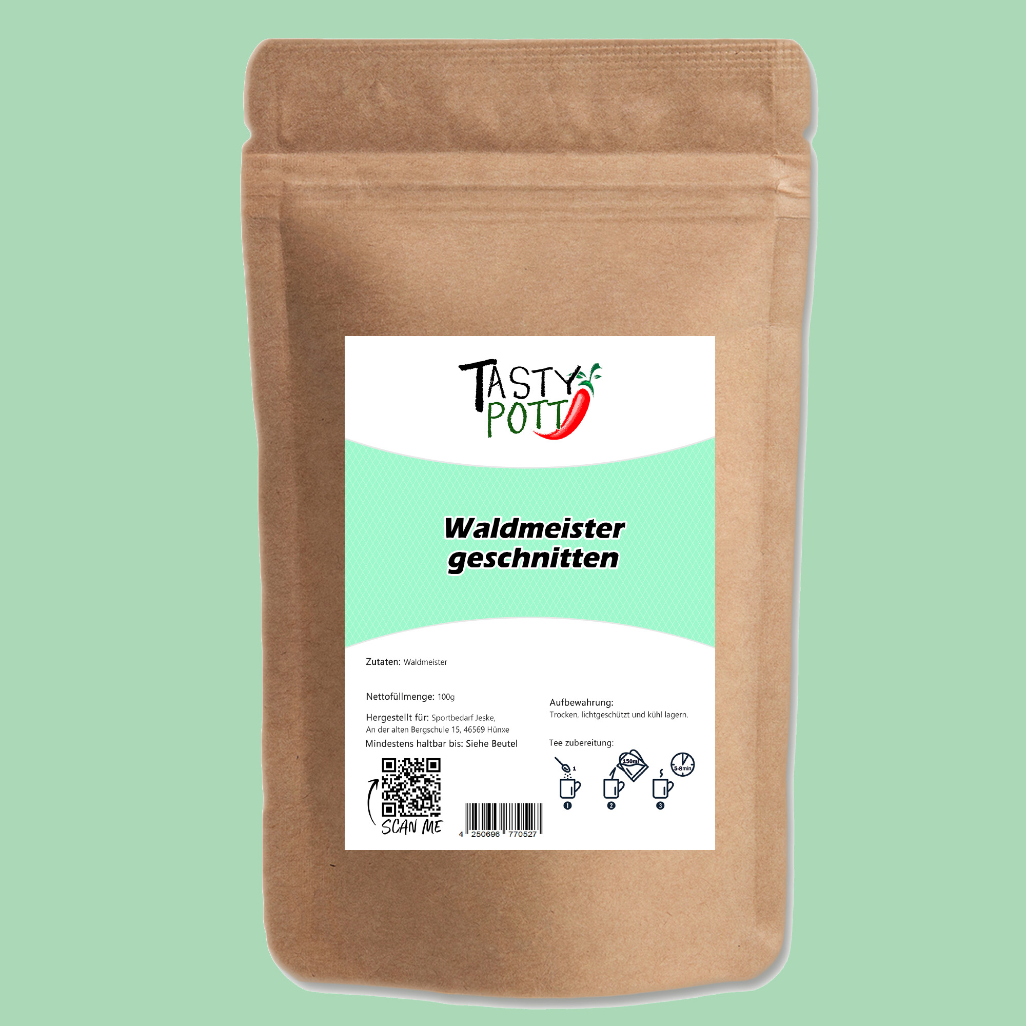 Getrocknetes Waldmeisterkraut in 250g Beutel