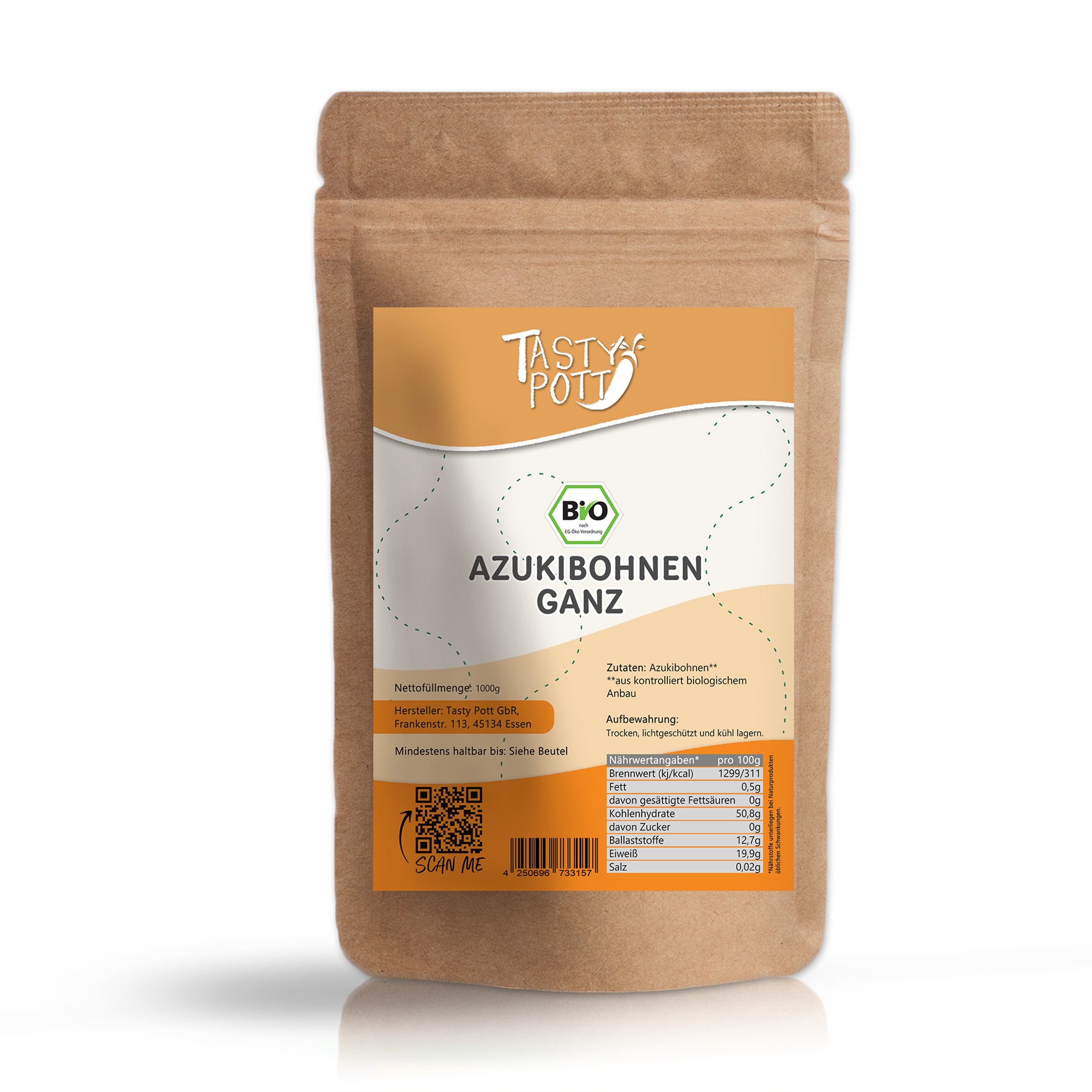 Tasty Pott Bio Azukibohnen ganz 1Kg