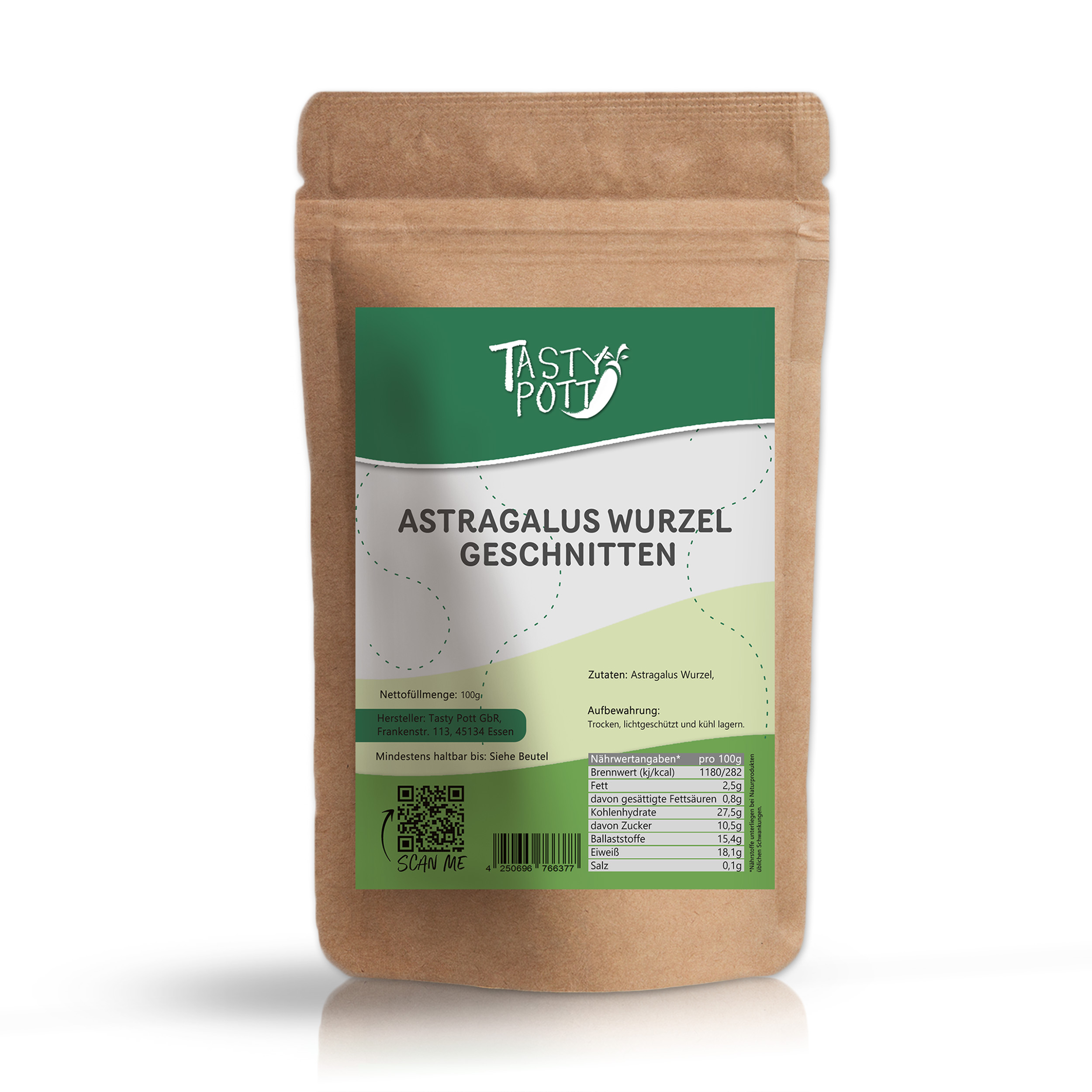 Astragalus Wurzel geschnitten