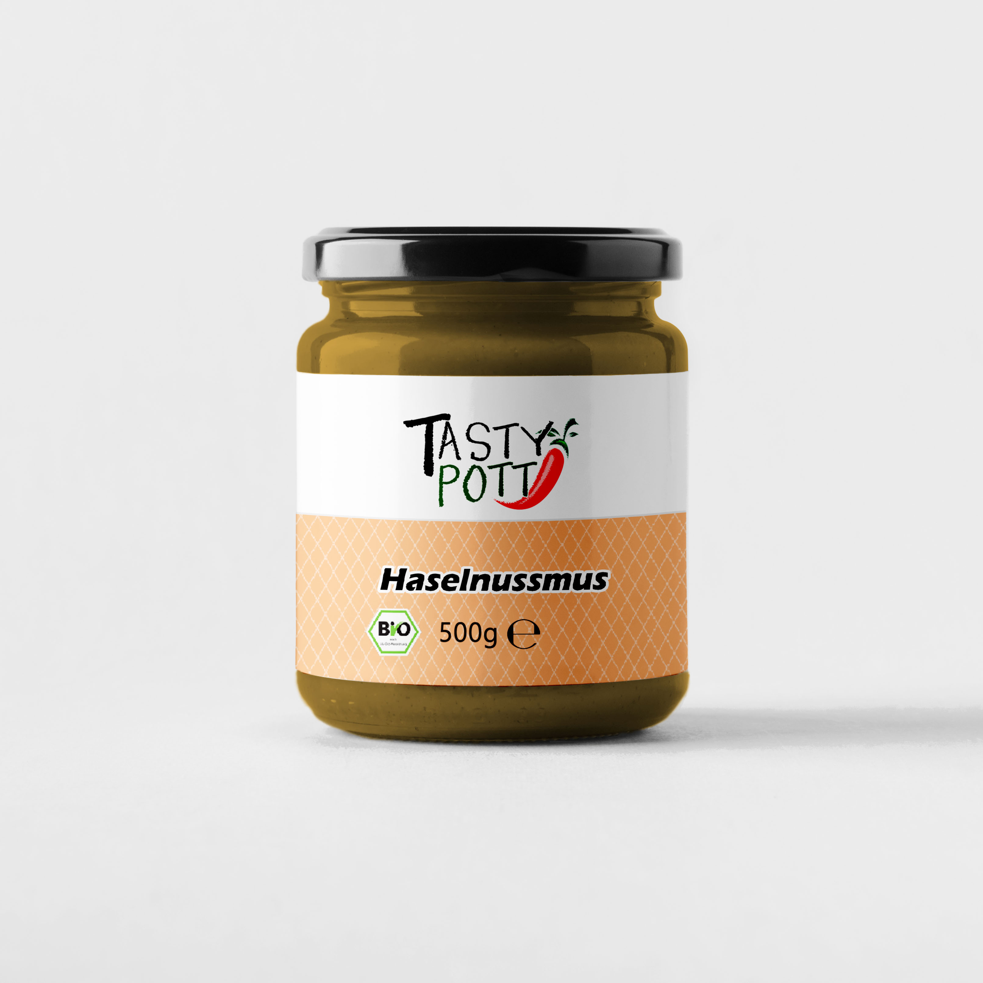 Bio Haselnussmus - Haselnuss Nussmus - 500g Glas von Tasty Pott
