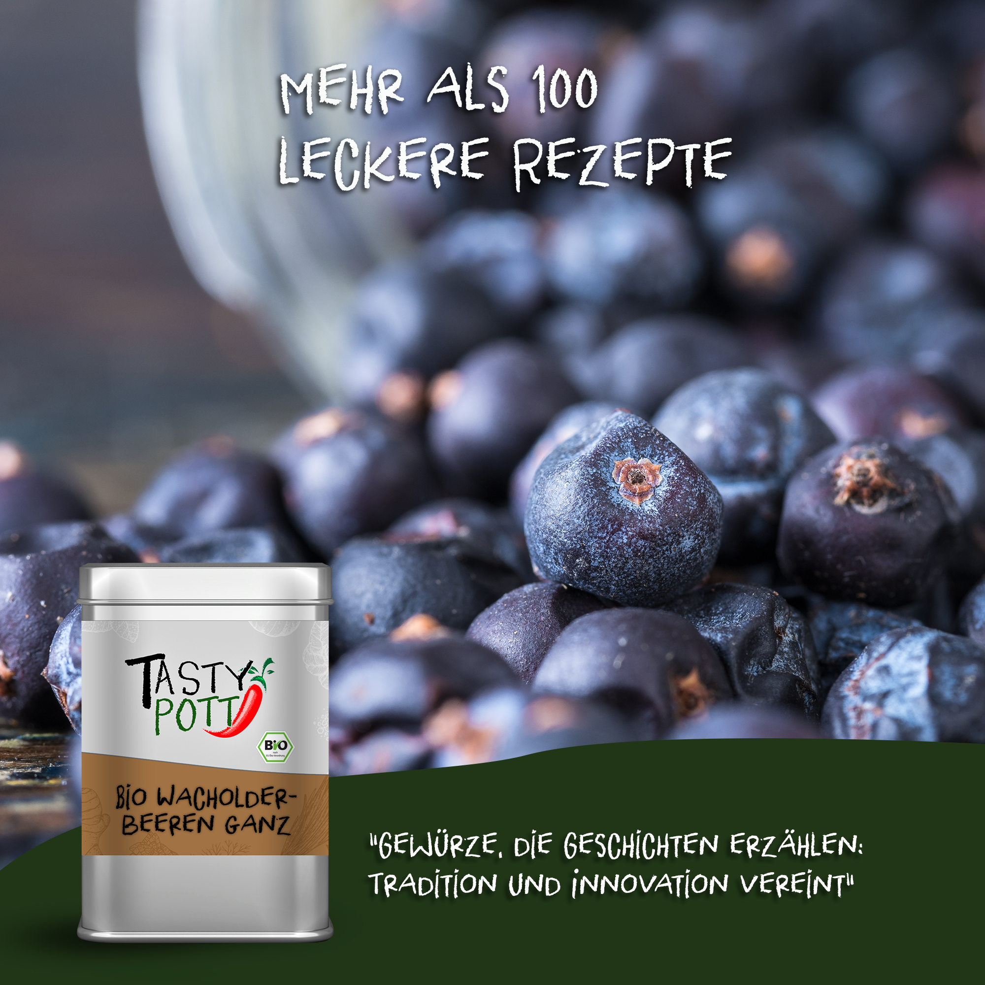 Tasty Pott Bio Wacholderbeeren - ganz - 50g Tasty Pott Bio Wacholderbeeren - ganz - 50g