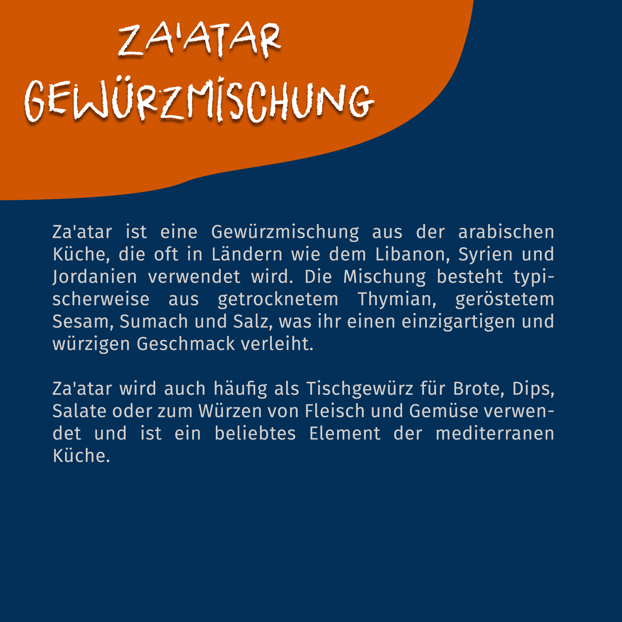 Za´atar Gewürzmischung 50g