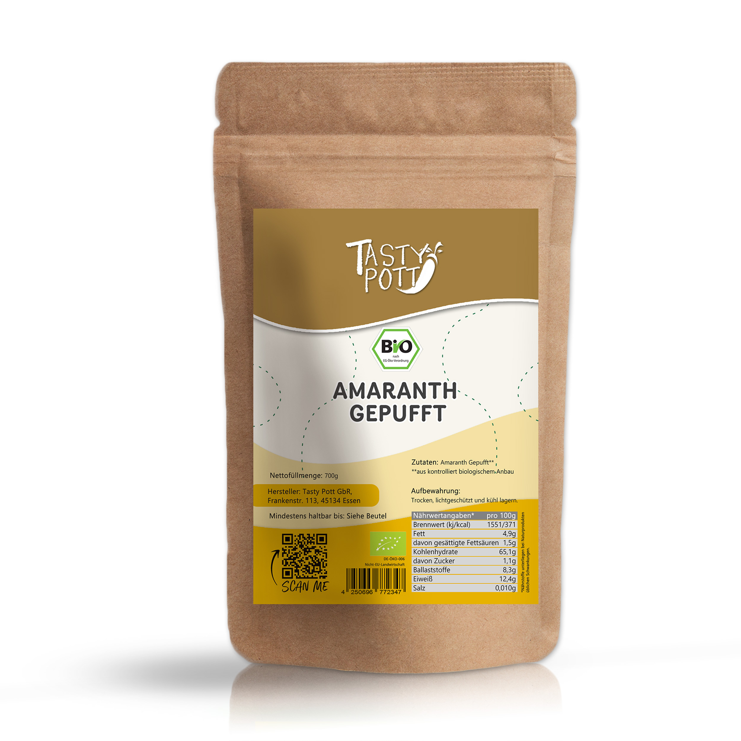 Bio Amaranth gepufft 700g