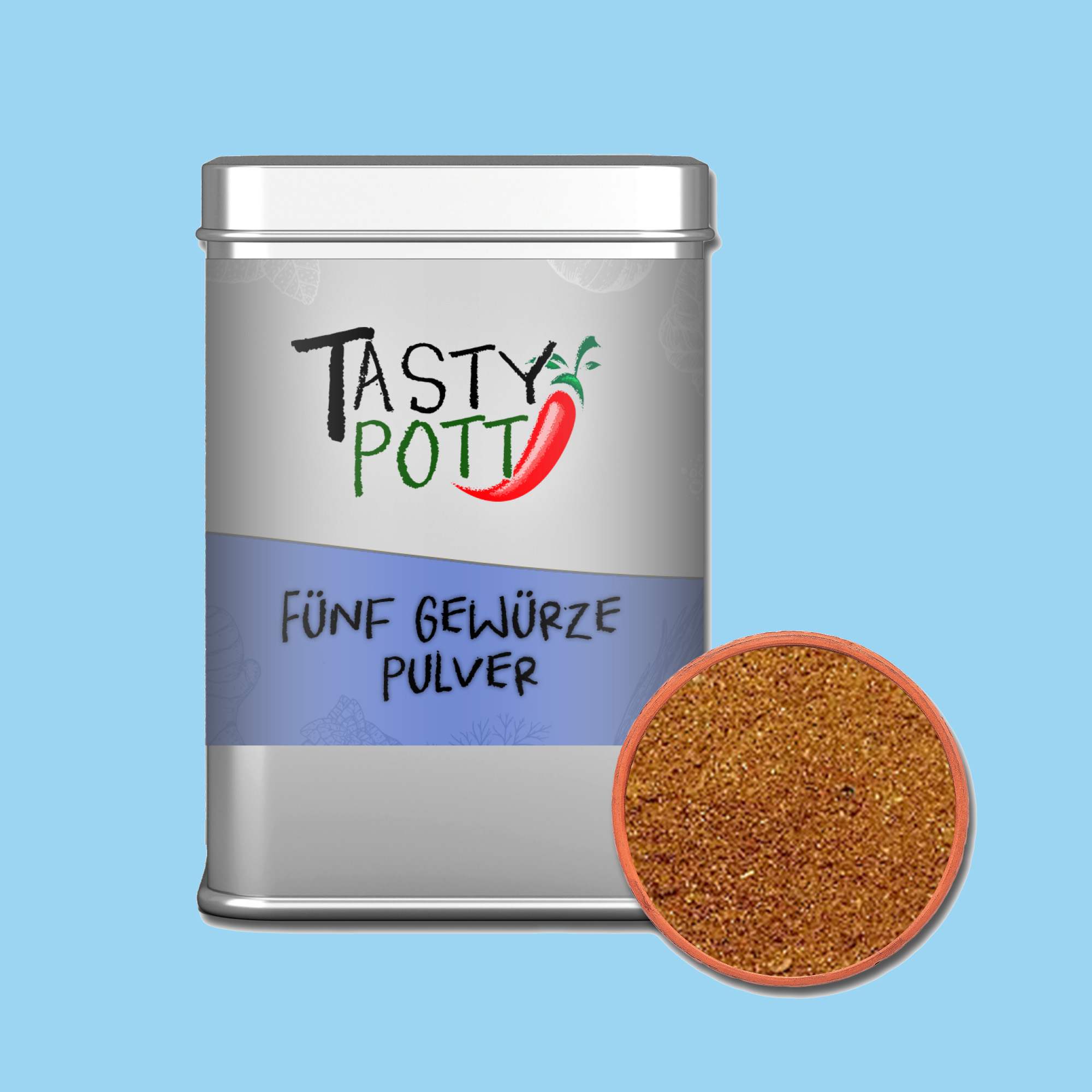 Fünf-Gewürze-Pulver Mischung - 80g Dose Tasty Pott Fünf-Gewürze-Pulver Mischung - 80g Dose Tasty Pott