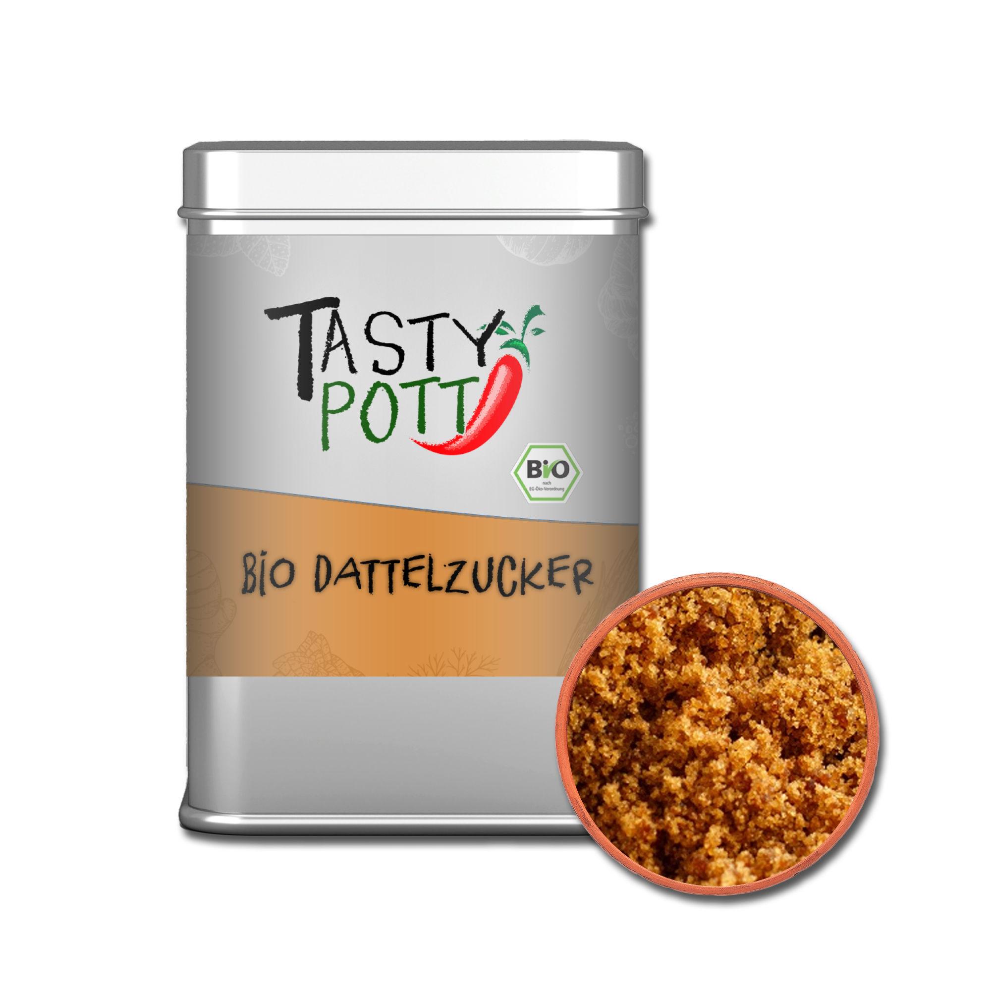 Bio Dattelzucker - 100g Dose Alternative zu Zucker von Tasty Pott