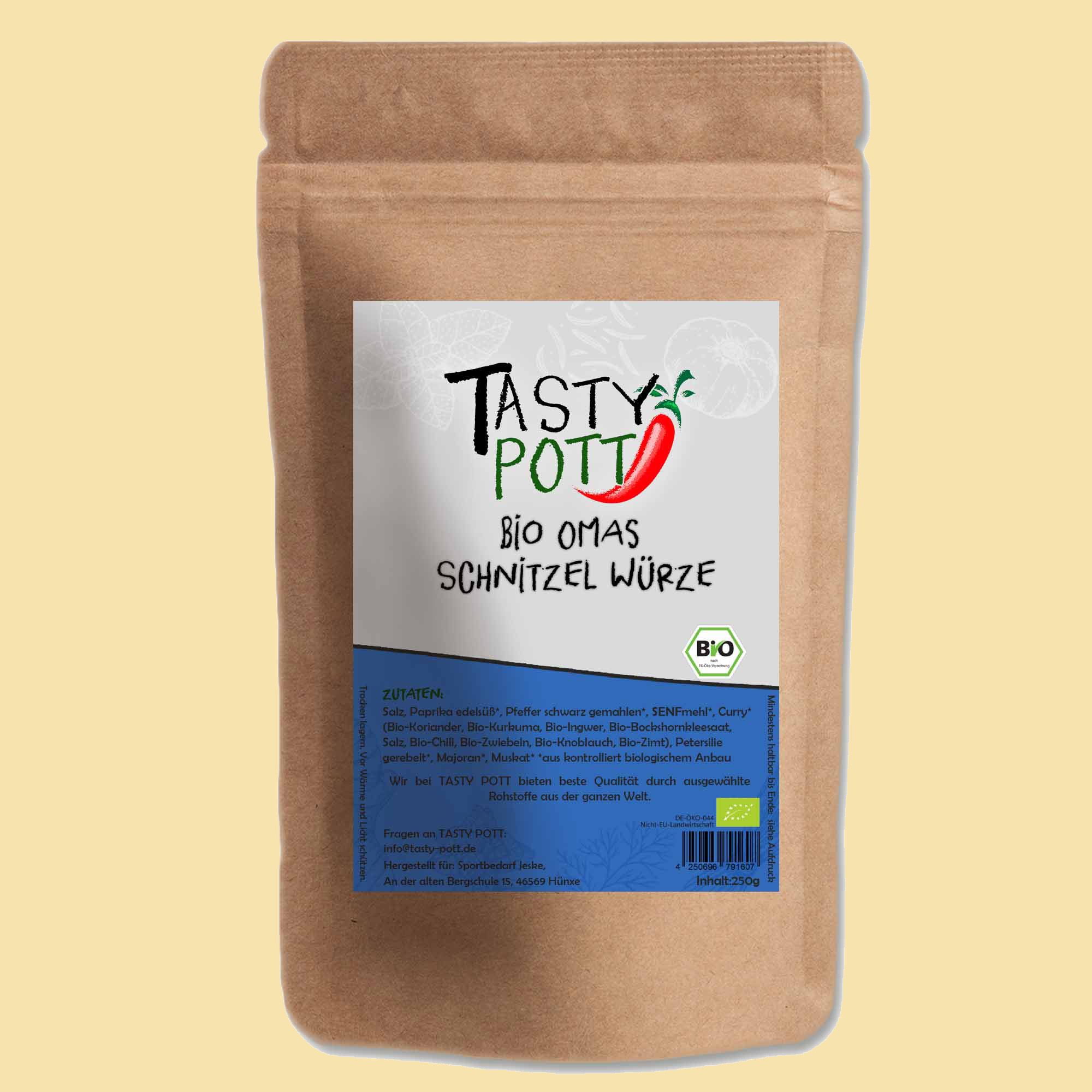 Bio Omas Schnitzel Würze - Gewürzmischung - Beutel von Tasty Pott