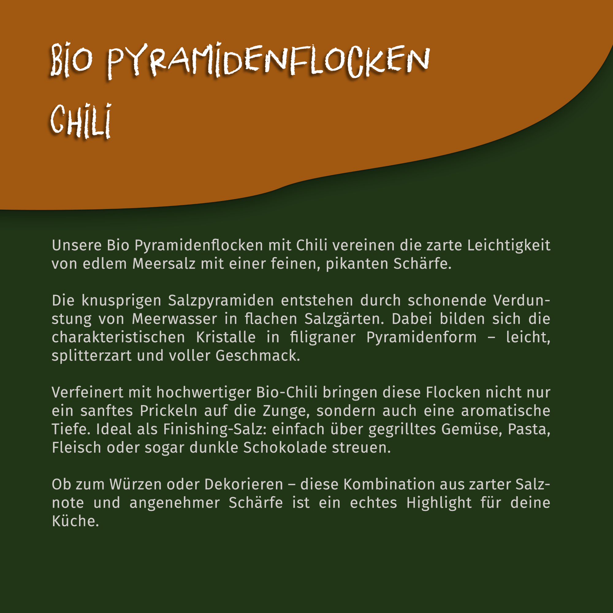 Bio Pyramidenflocken - Chili Salz - 200g Beutel von Tasty Pott