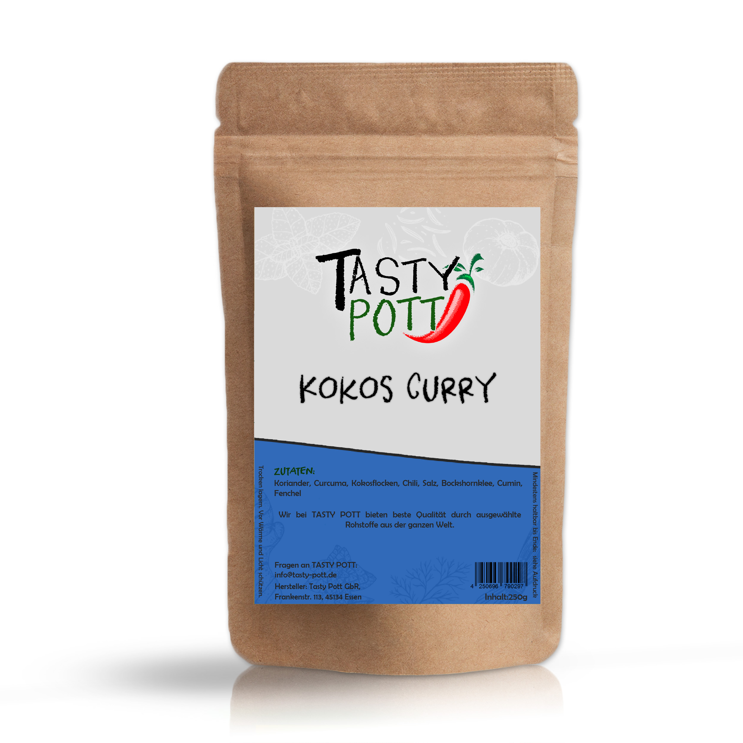 Kokos Curry Gewürz - Beutel von Tasty Pott