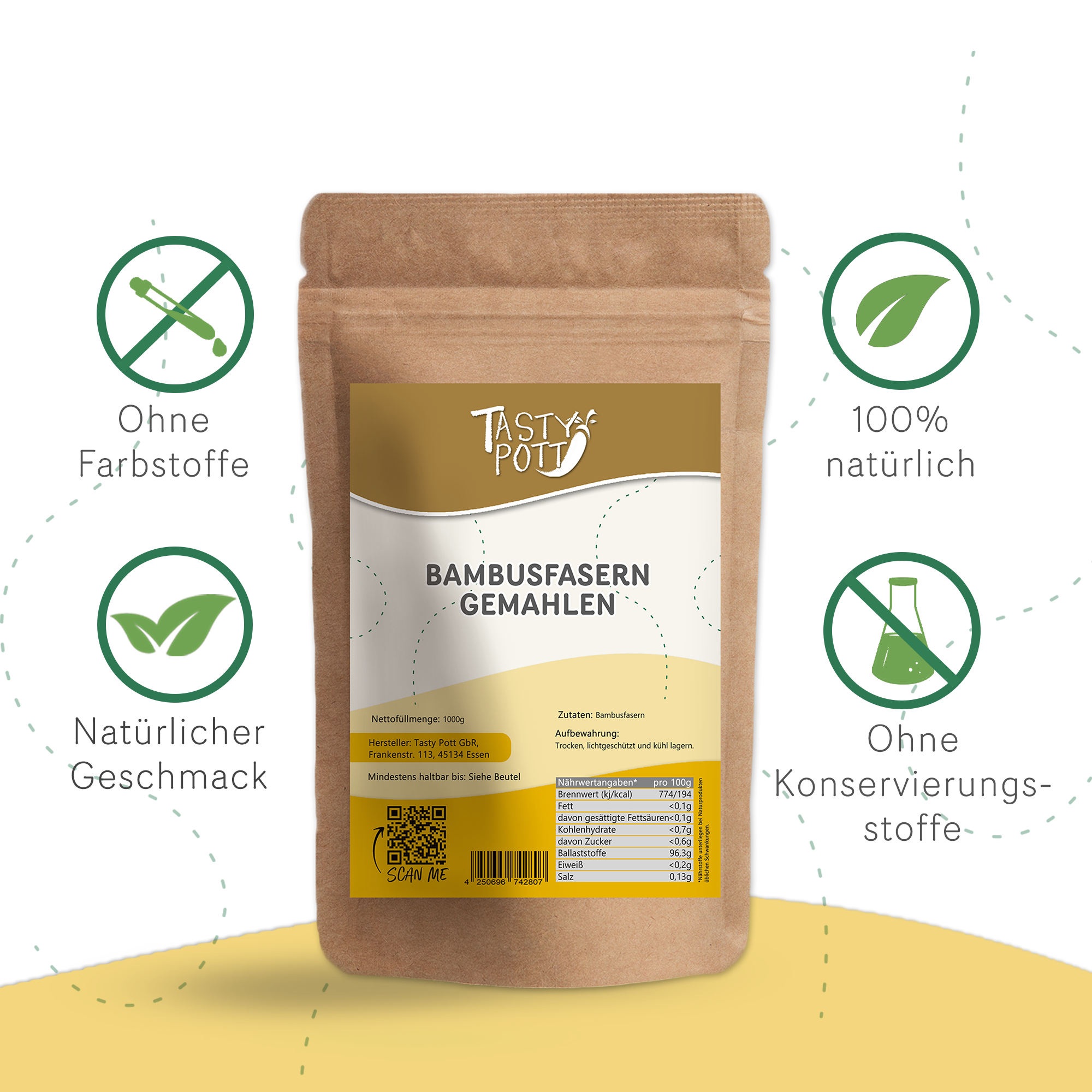 Bambusfasern gemahlen 1kg