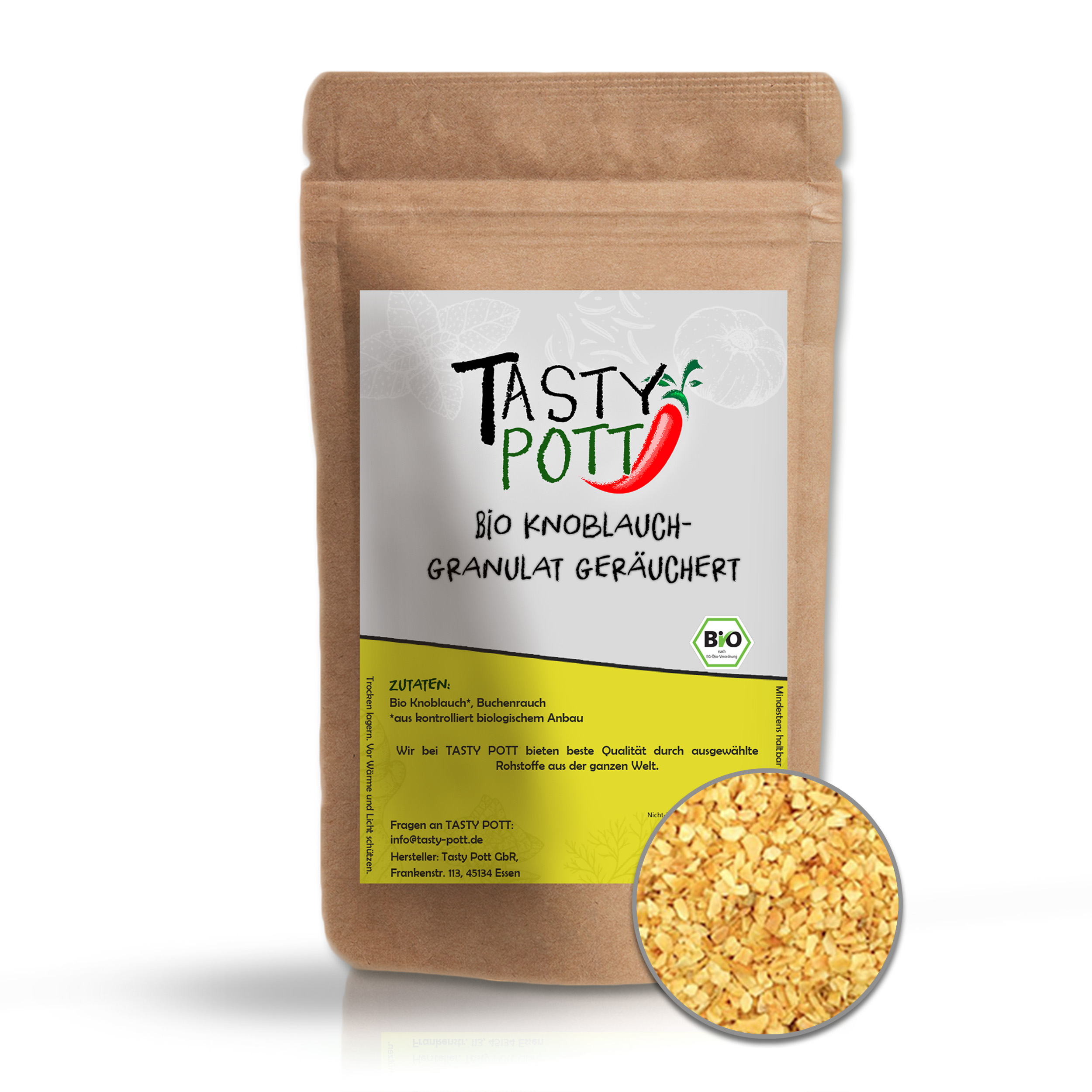 Tasty Pott Bio Knoblauchgranulat Nachfüllbeutel 250g