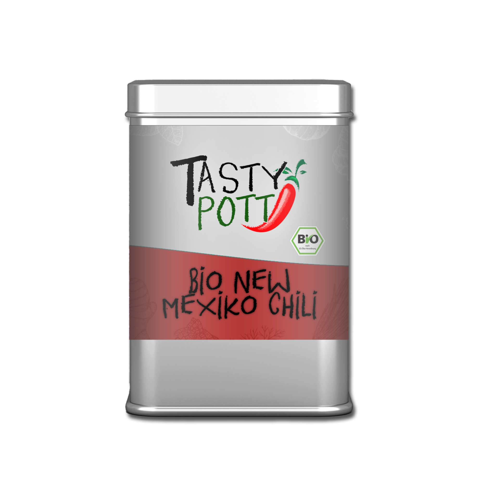 New Mexiko Chili Pulver - Bio New Mexico Chili - 80g Dose Tasty Pott New Mexiko Chili Pulver - Bio New Mexico Chili - 80g Dose Tasty Pott