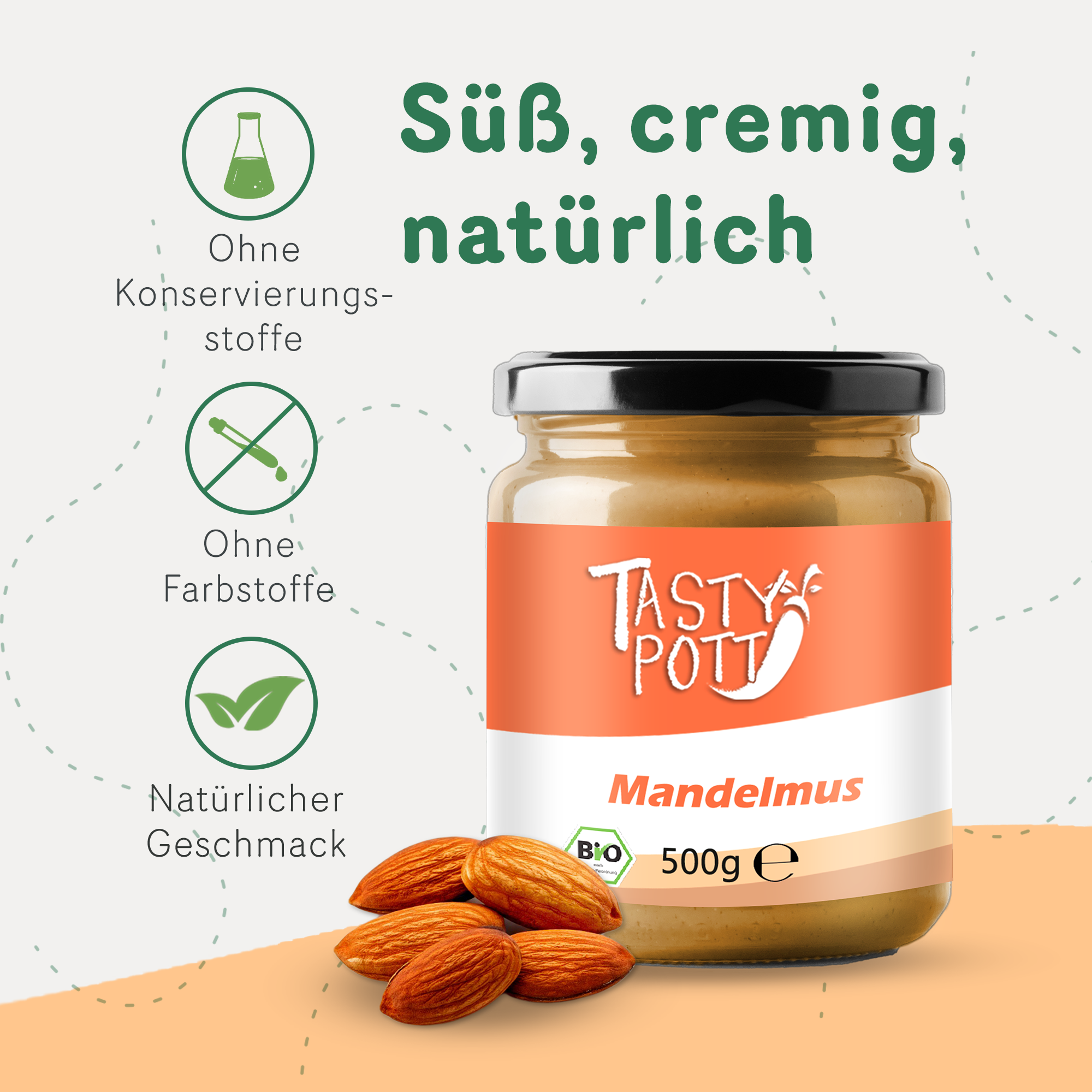 Bio Mandelmus braun 500g