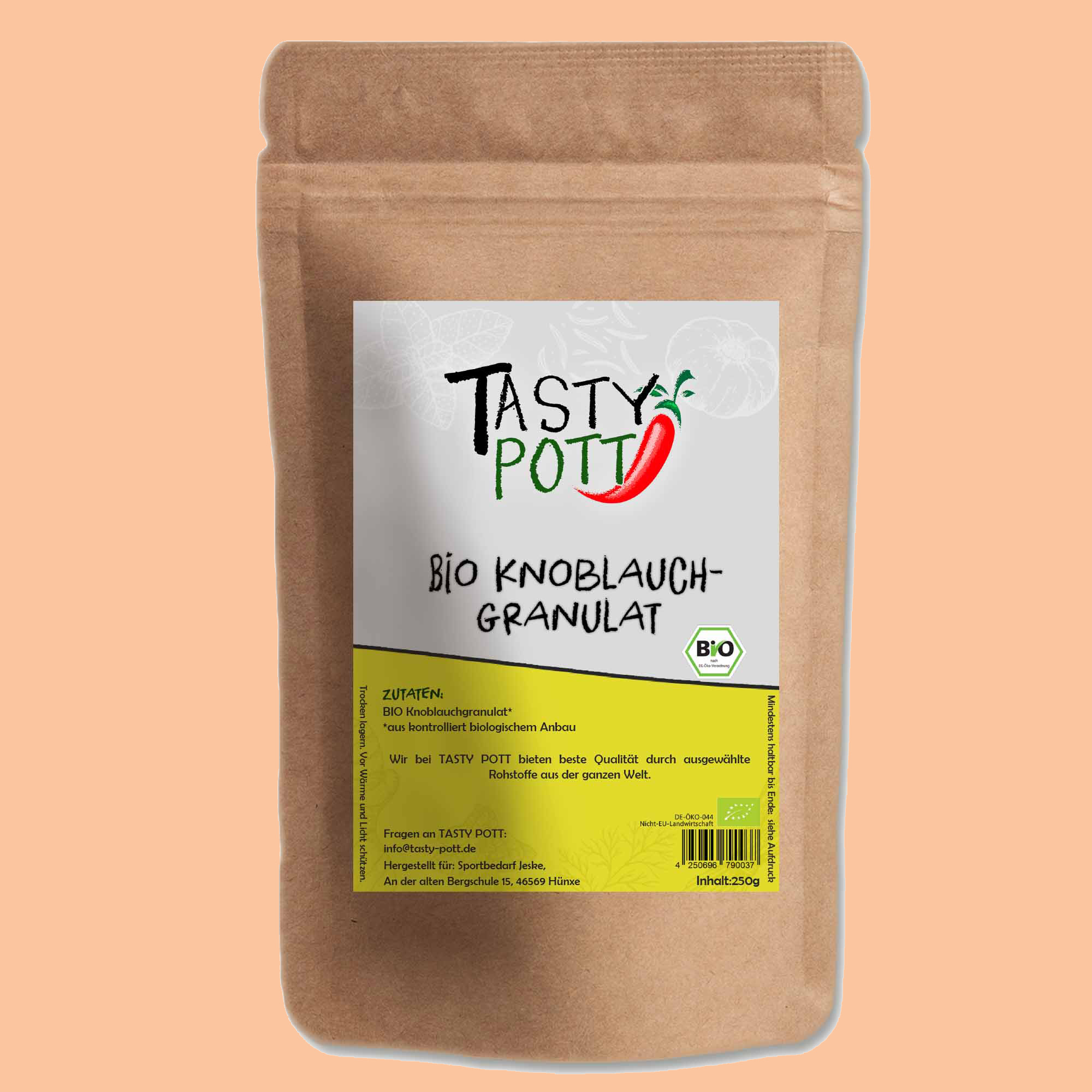 Tasty Pott Bio Knoblauchgranulat Nachfüllbeutel 250g Tasty Pott Bio Knoblauchgranulat Nachfüllbeutel 250g