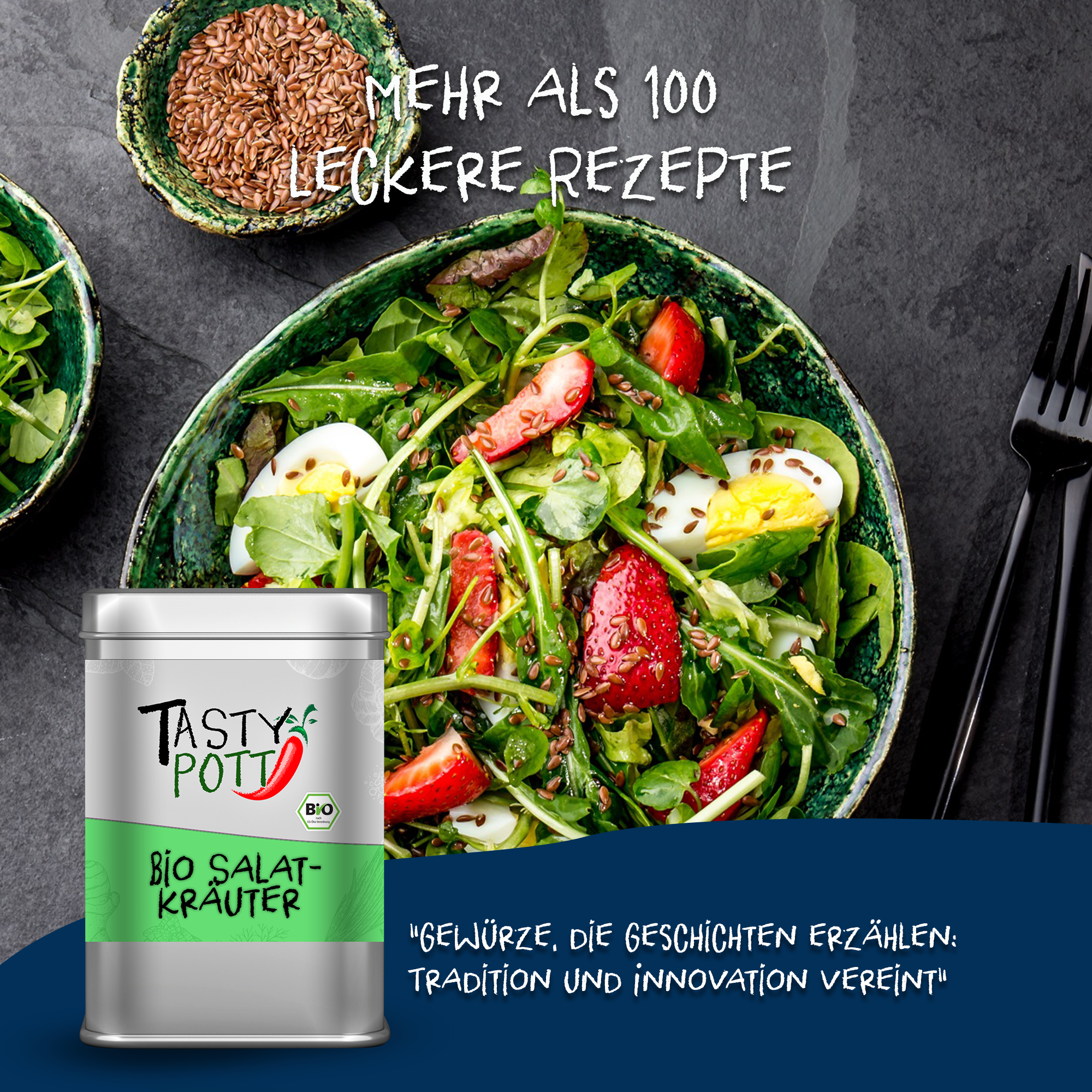 Salatkräuter Bio - Gewürz für deinen Salat - 30g Beutel Tasty Pott Salatkräuter Bio - Gewürz für deinen Salat - 30g Beutel Tasty Pott