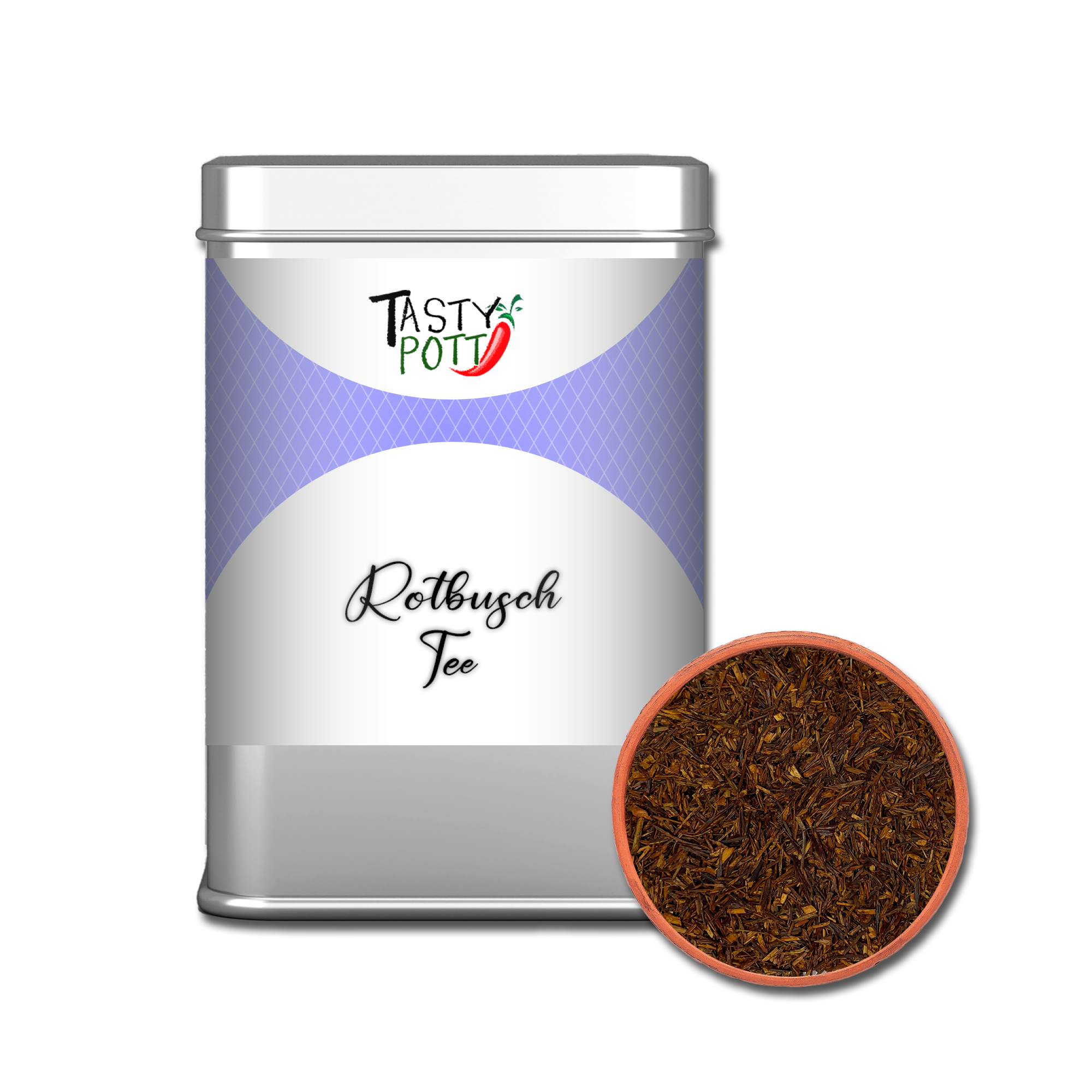 Rotbuschtee - milder Rooibos Tee - 50g Dose von Tasty Pott