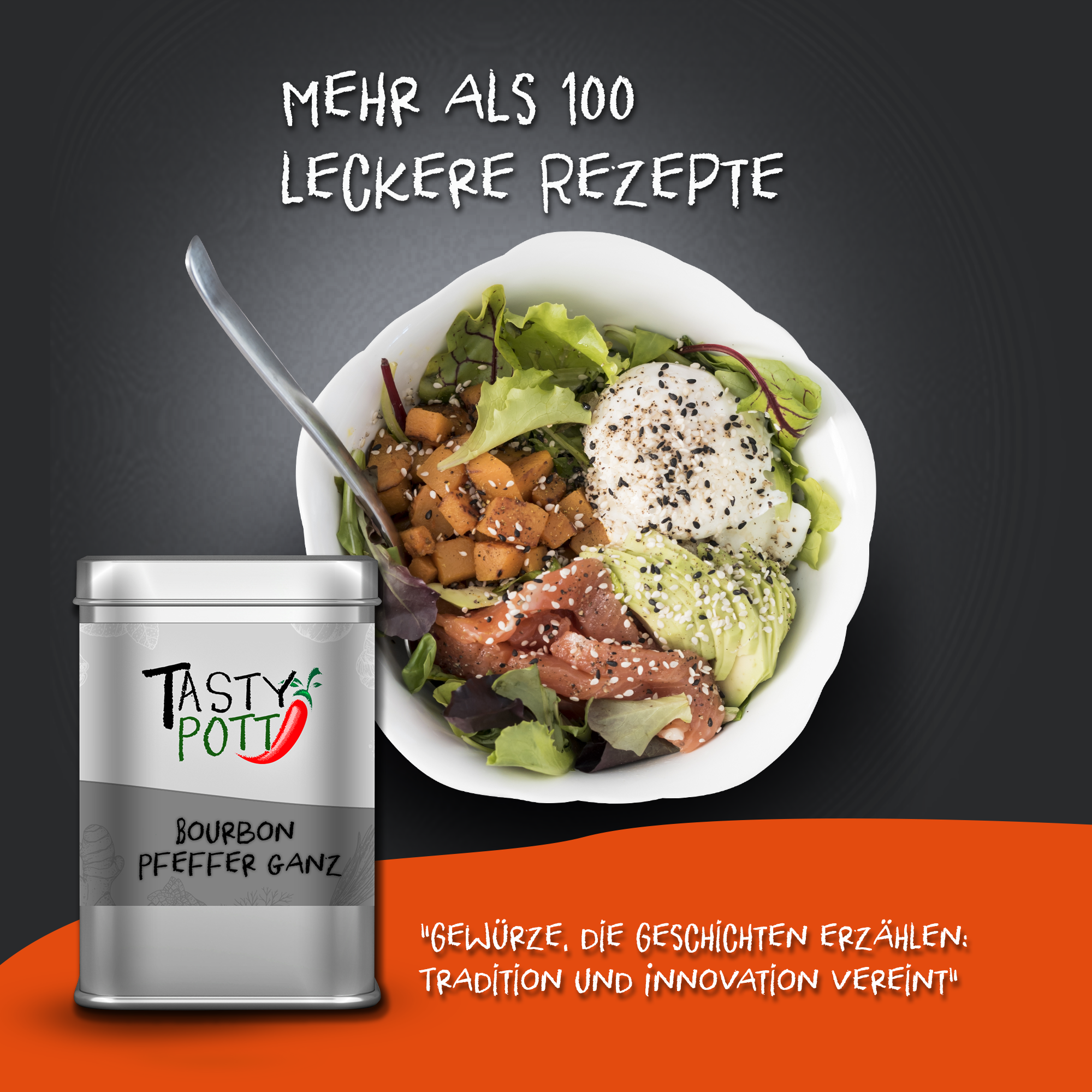 Bourbon Pfeffer schwarz ganz 50g - von Tasty Pott
