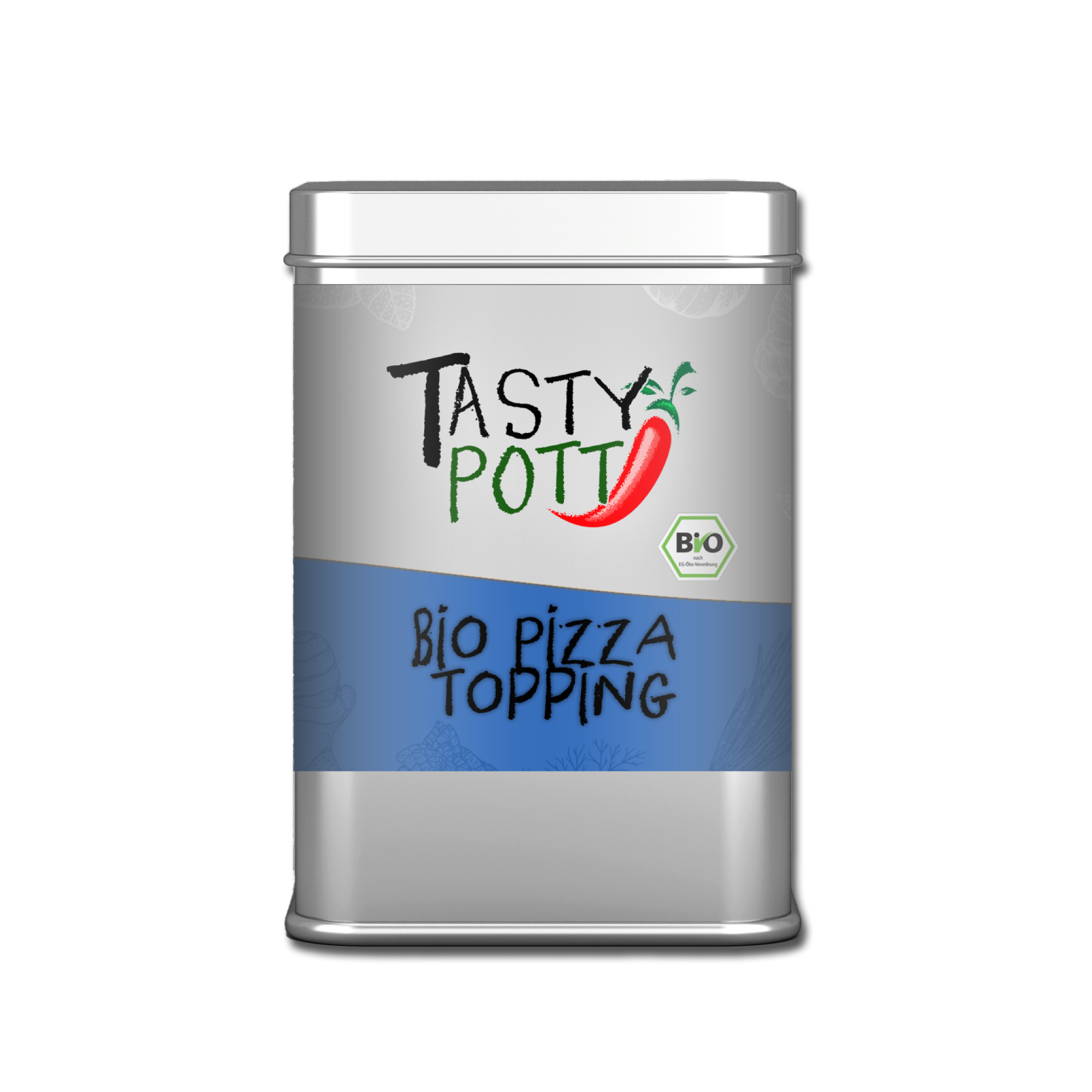 Bio Pizza Topping - Gewürzmischung - 70g Dose von Tasty Pott 